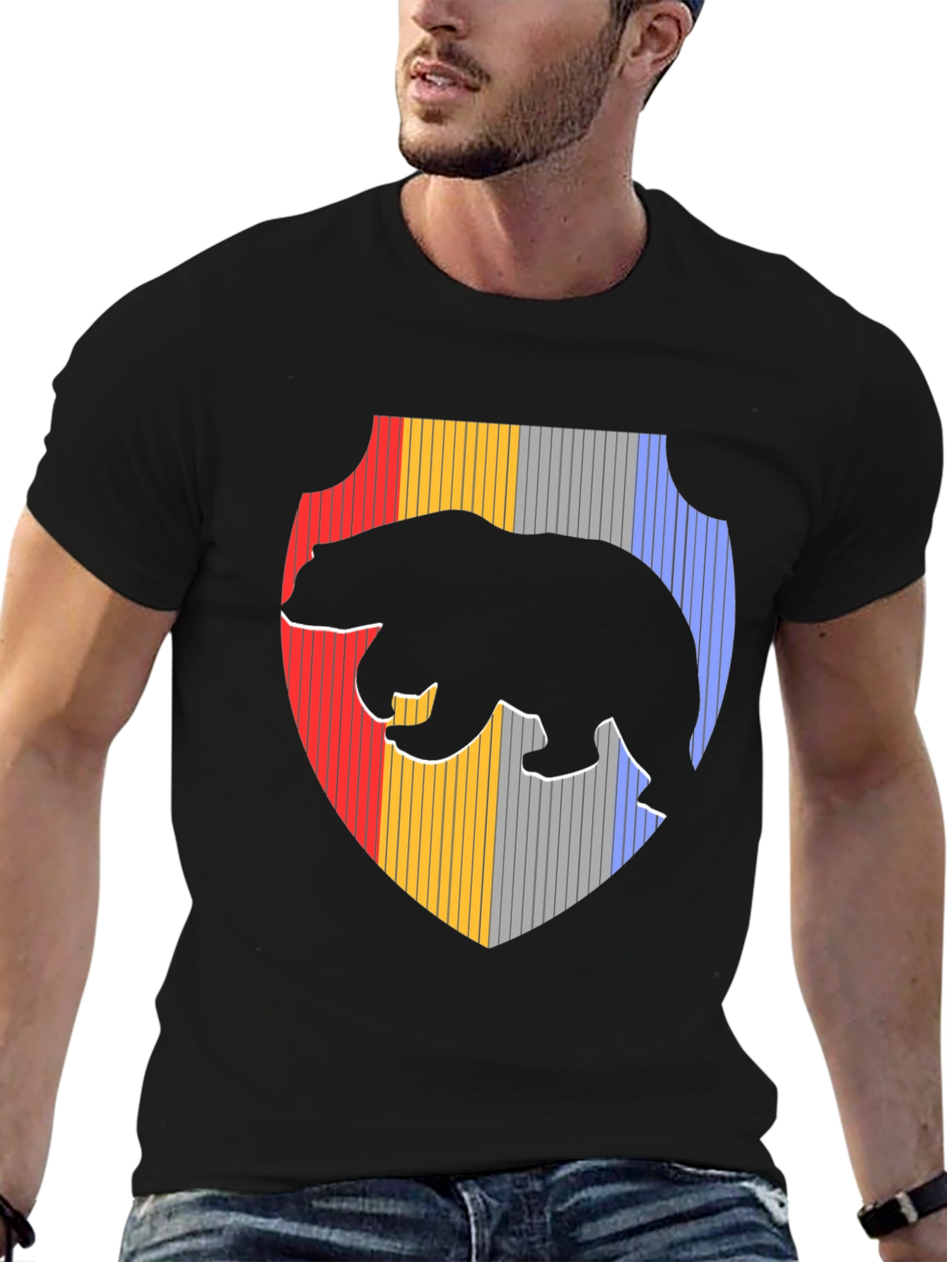 Bear Silhouette Shield Graphic Tee