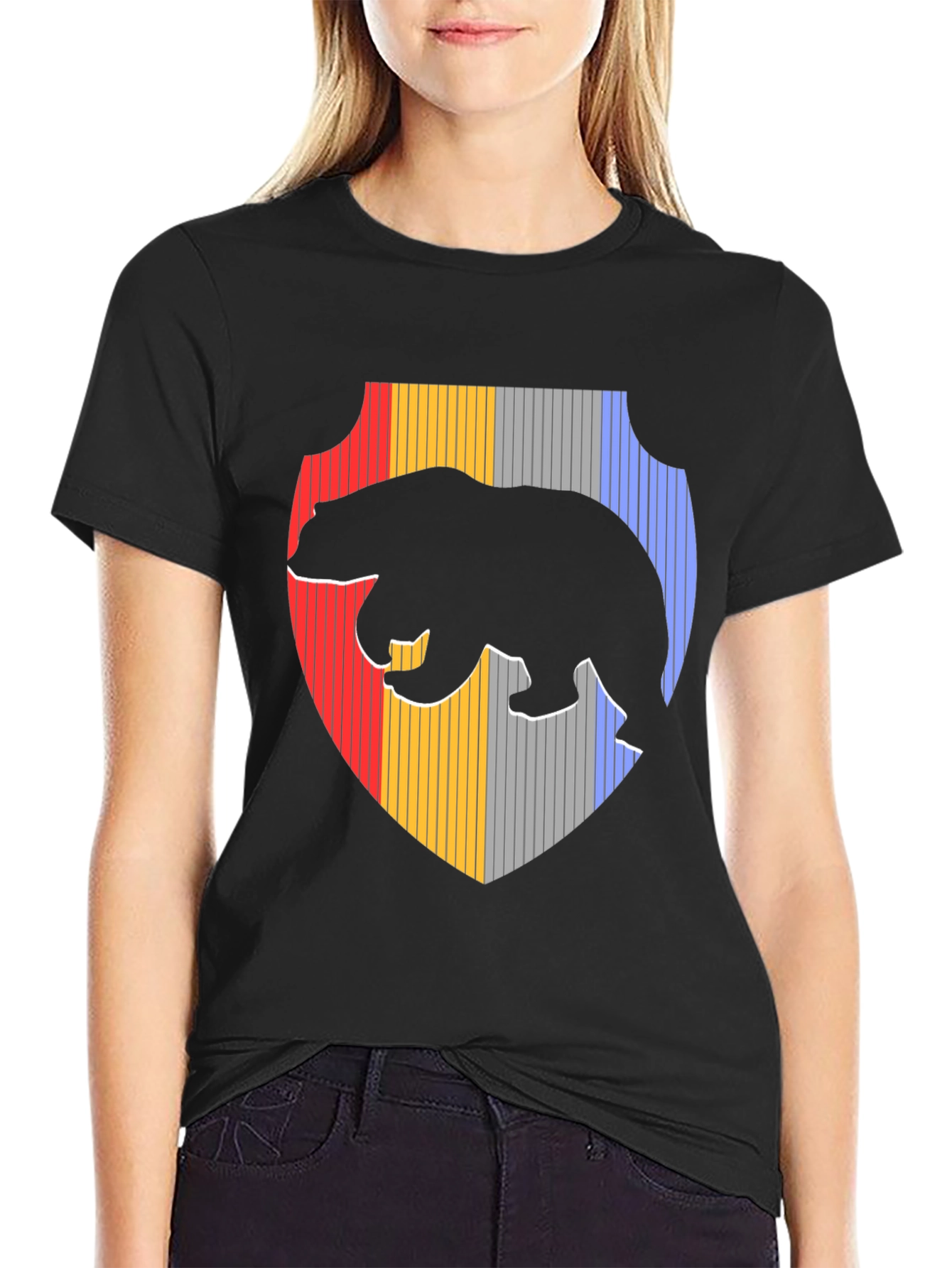 Bear Silhouette Shield Graphic Tee