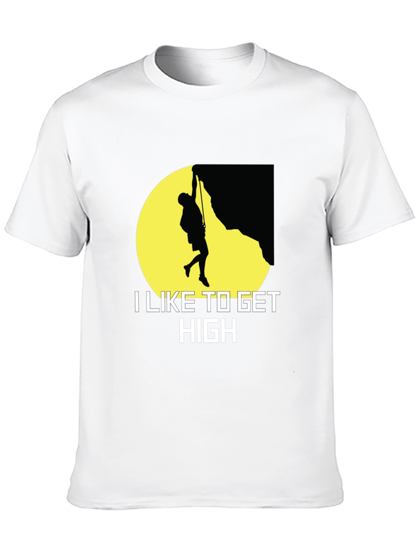 I Like to Get High Rock Climbing Graphic T-Shirt