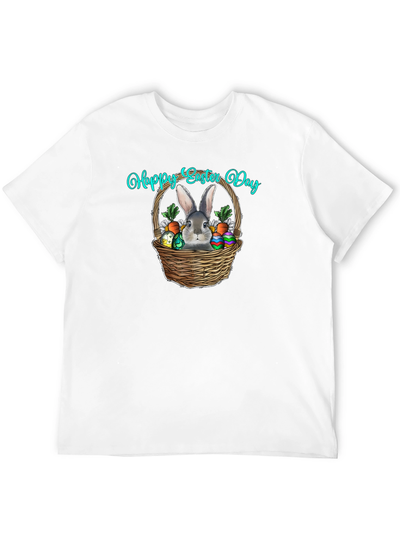 Happy Easter Day Rabbit Basket T-Shirt