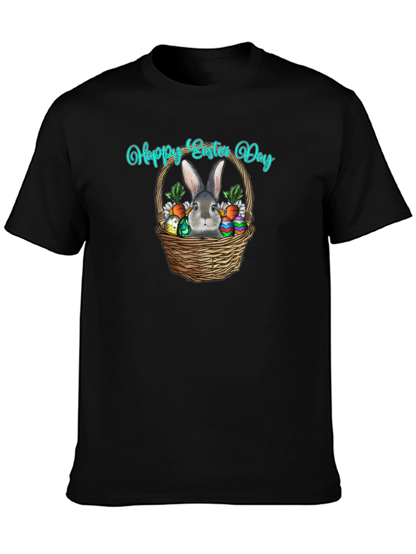 Happy Easter Day Rabbit Basket T-Shirt
