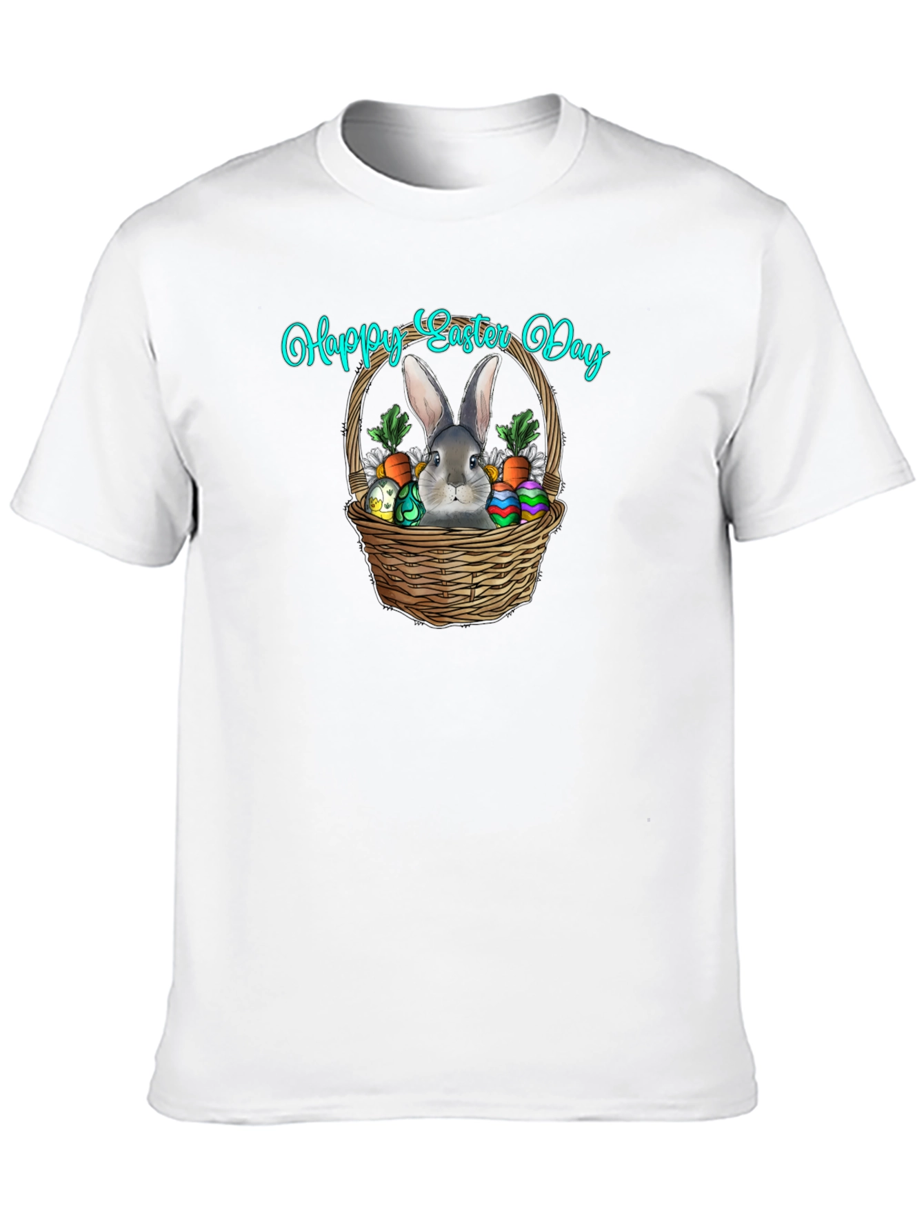 Happy Easter Day Rabbit Basket T-Shirt