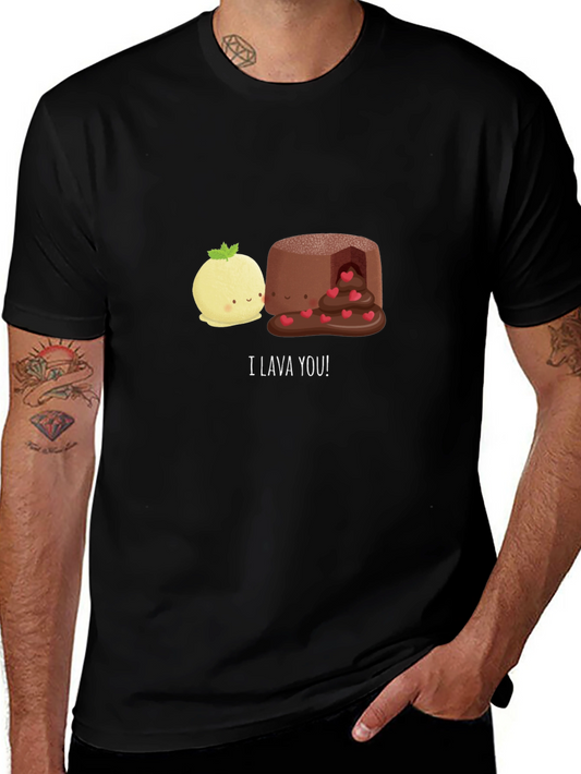 I Lava You Graphic Tee - Black Cotton T-Shirt