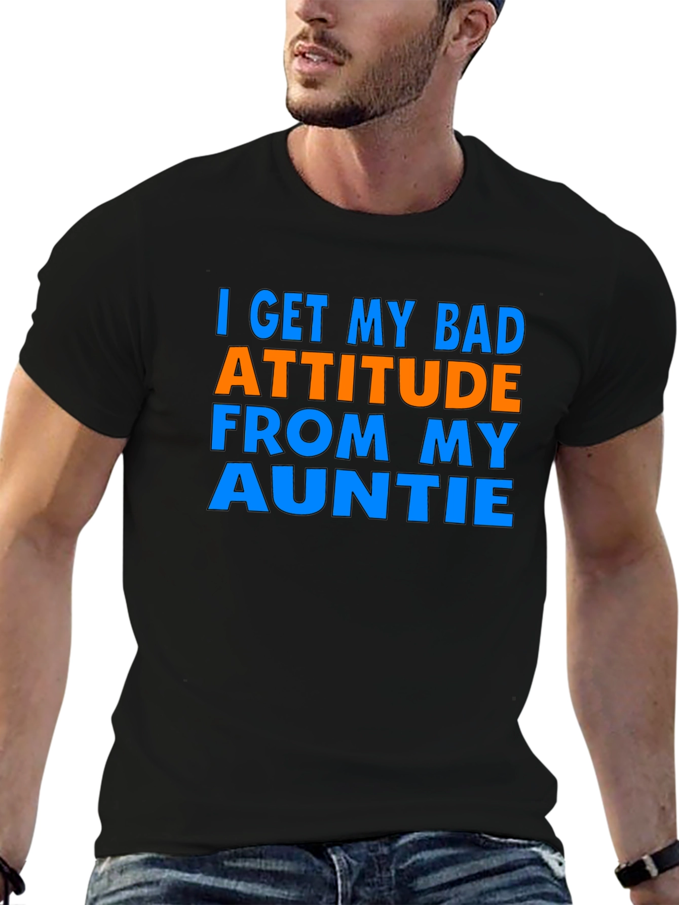 Bad Attitude Auntie T-Shirt - Sarcastic Novelty Tee