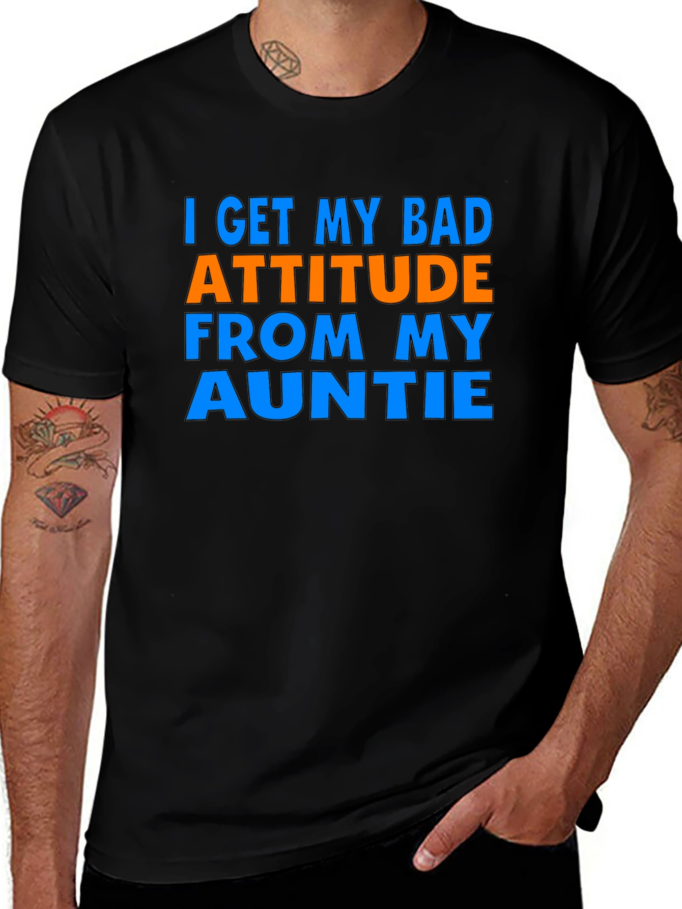 Bad Attitude Auntie T-Shirt - Sarcastic Novelty Tee
