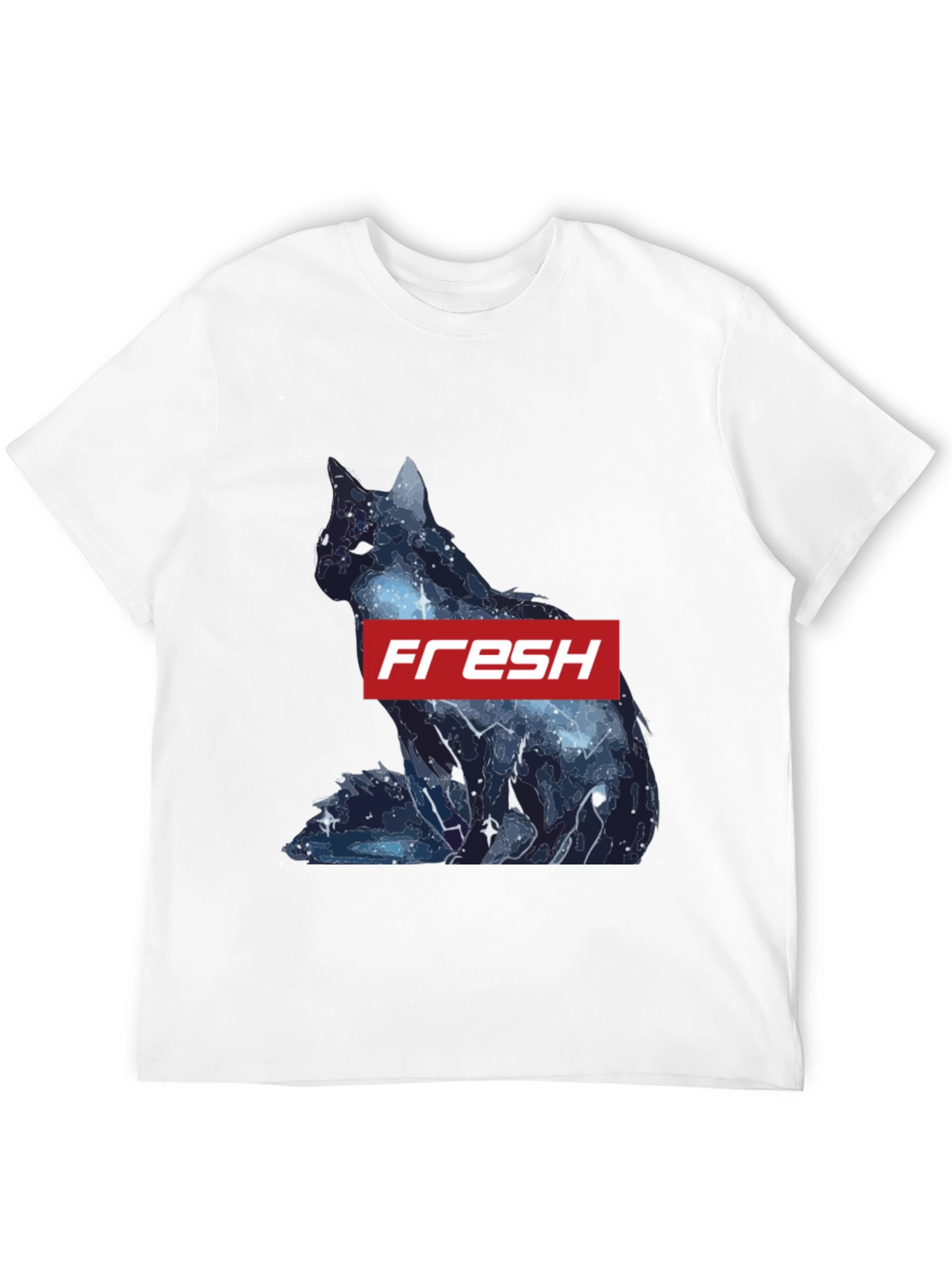 Fresh Galaxy Cat T-Shirt - Stylish Black Tee