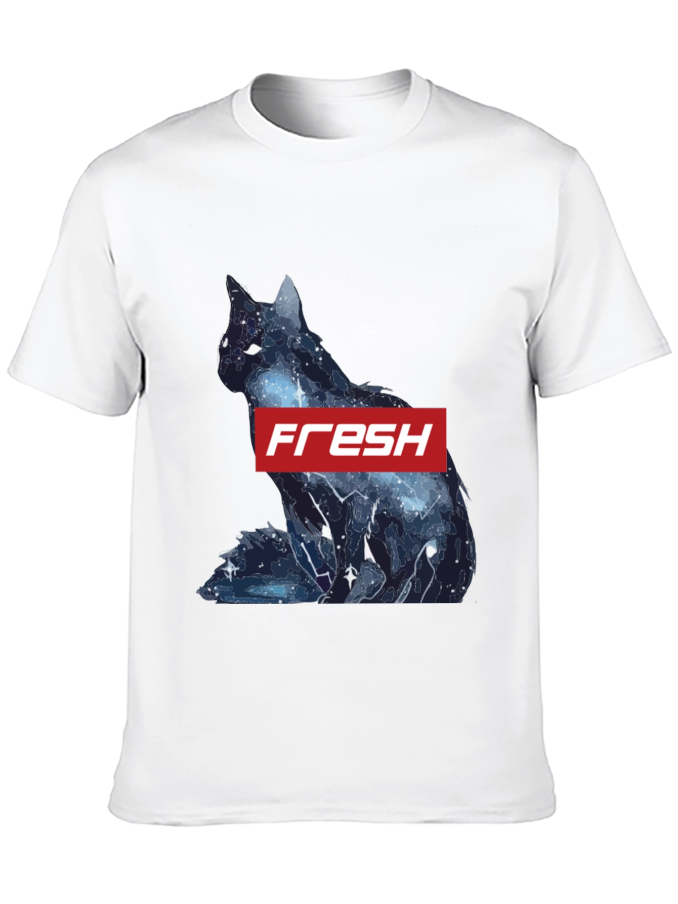 Fresh Galaxy Cat T-Shirt - Stylish Black Tee