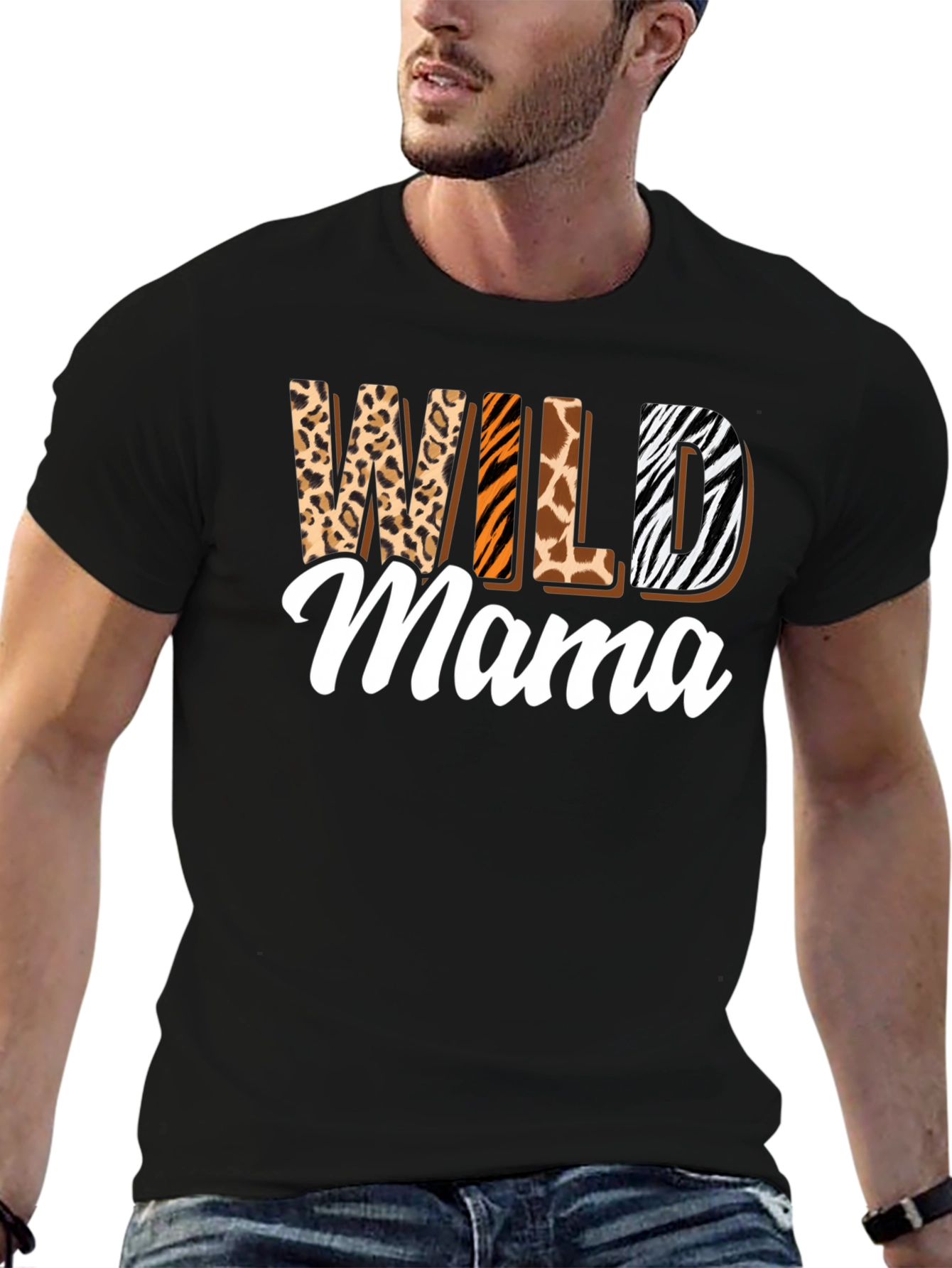 Wild Mama Animal Print Graphic T-Shirt