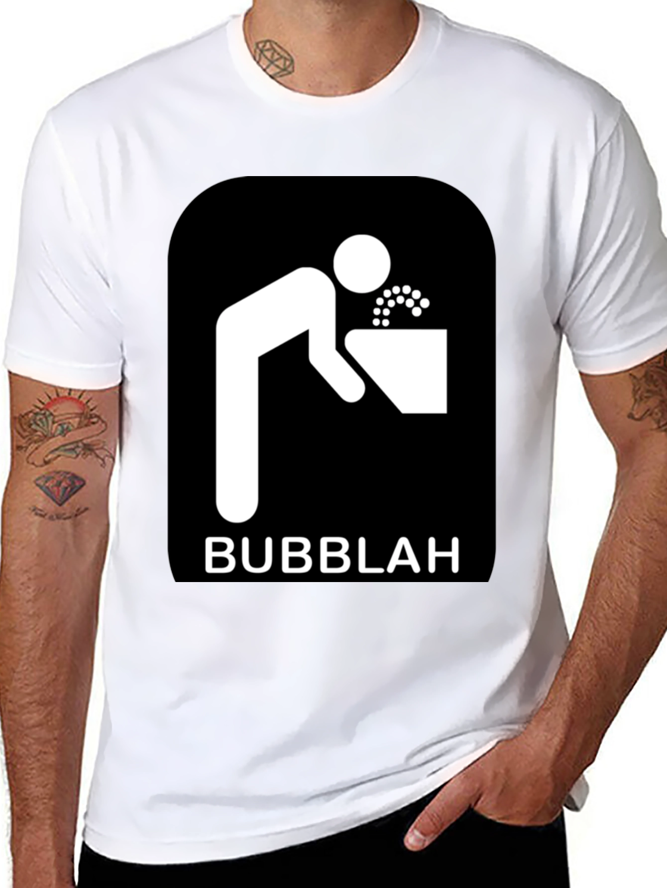 Bubblah Graphic Tee - Funny Water Fountain Shirt
