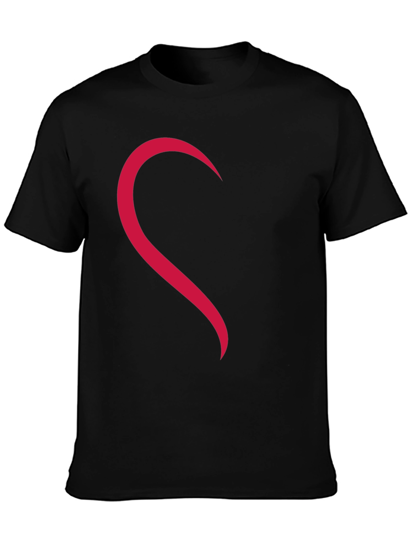 Matching Heart Half Print Tee - Black