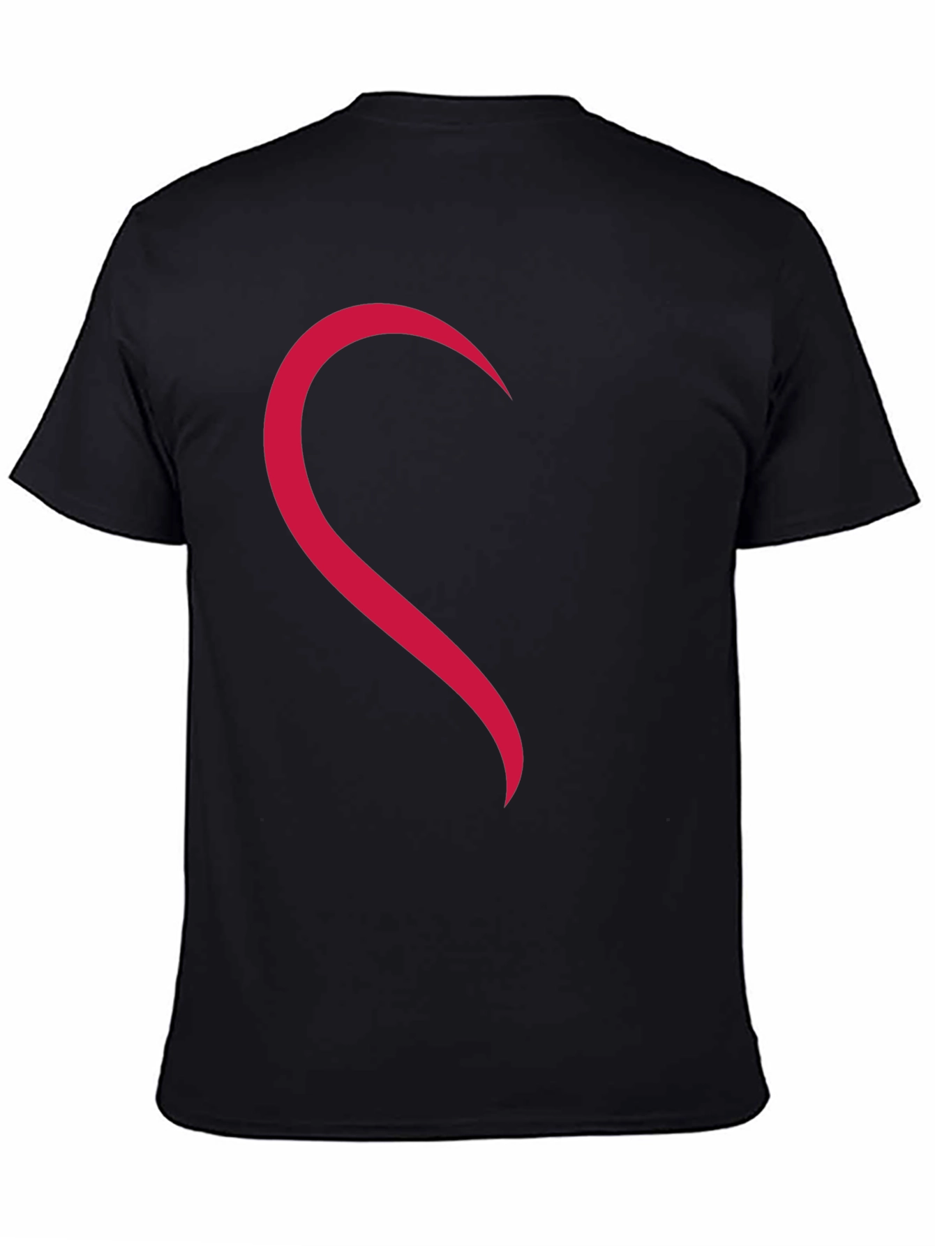 Matching Heart Half Print Tee - Black