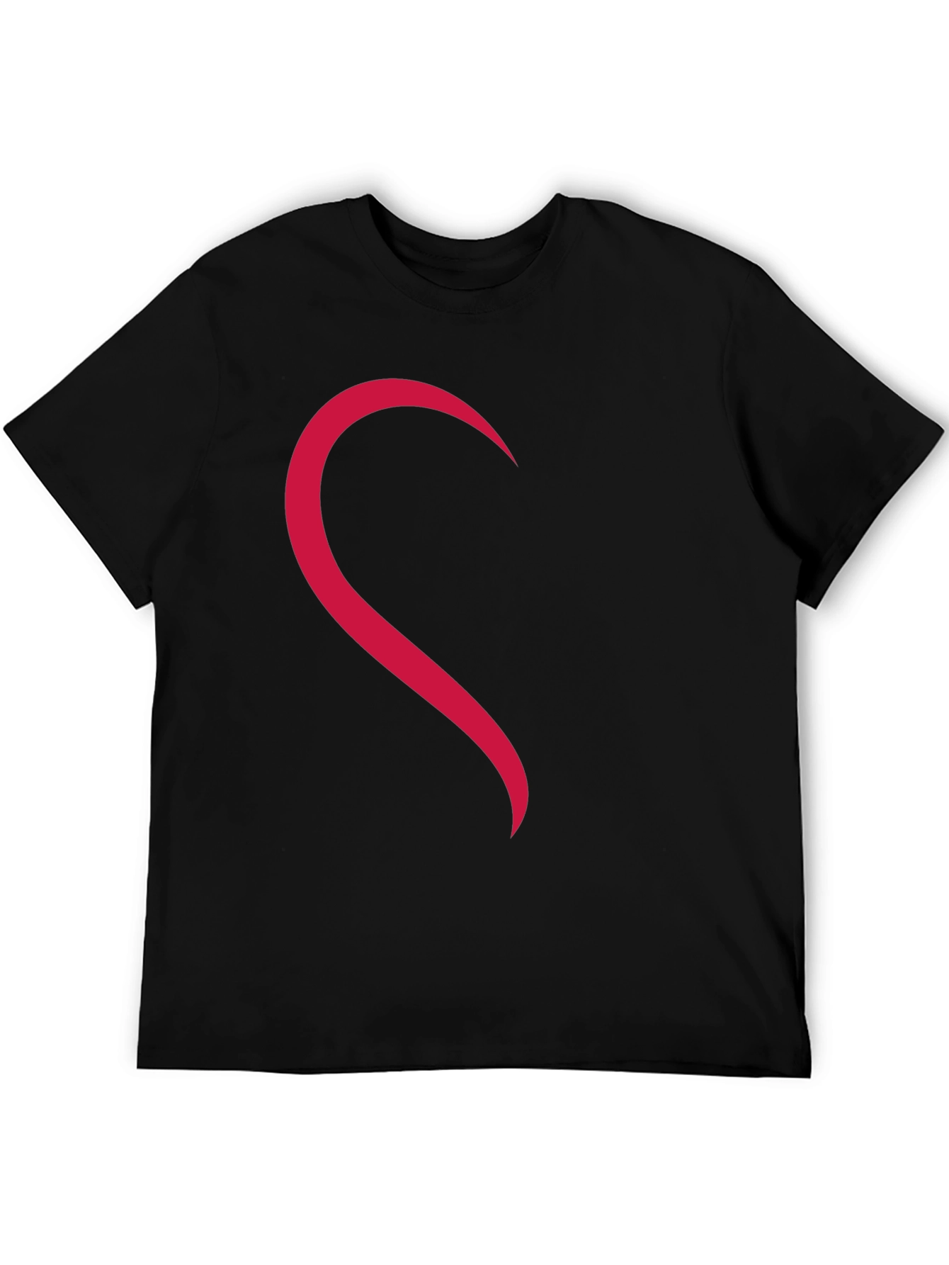 Matching Heart Half Print Tee - Black