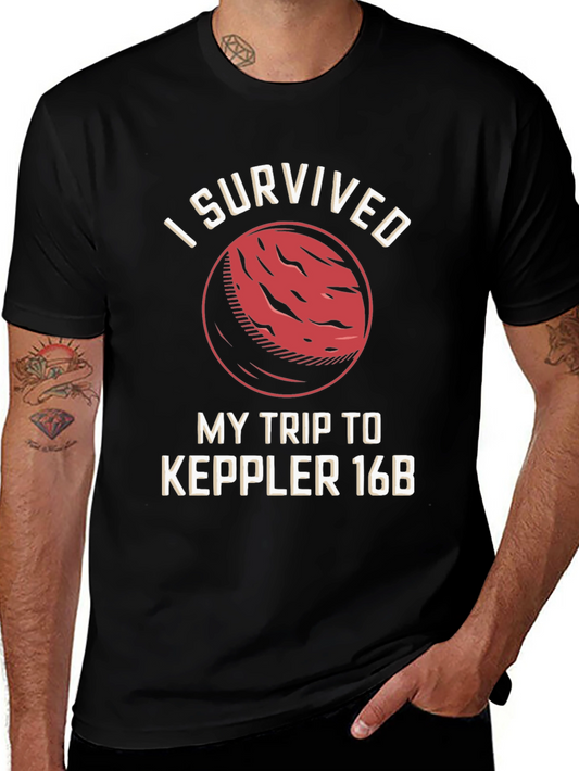 I Survived Kepler 16B Black T-Shirt