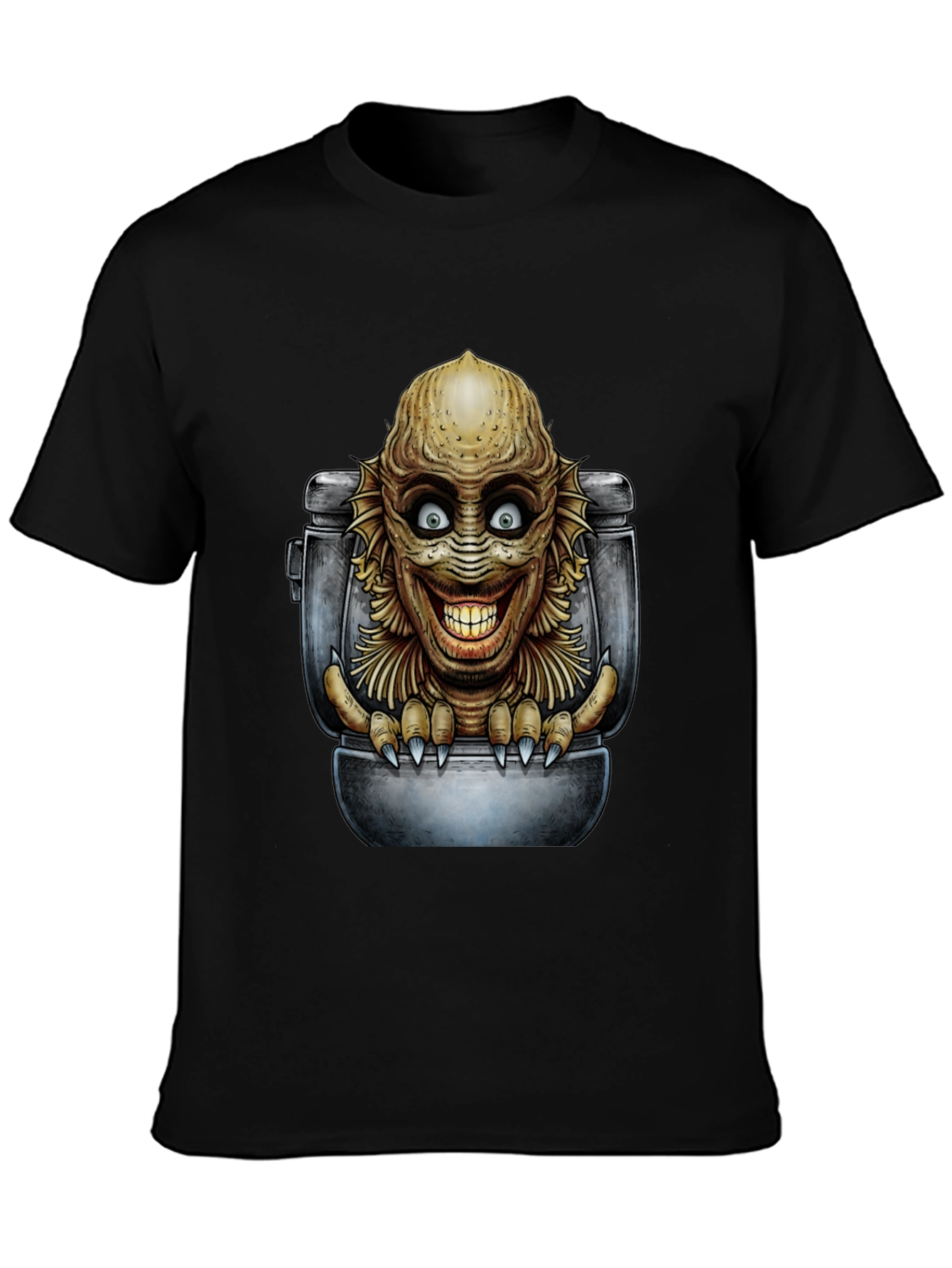 Creature Toilet Humor T-Shirt - Black