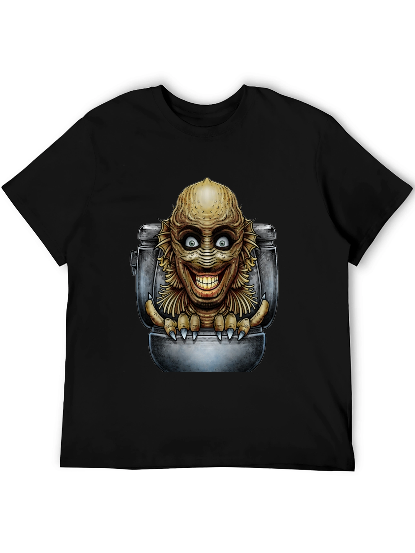 Creature Toilet Humor T-Shirt - Black
