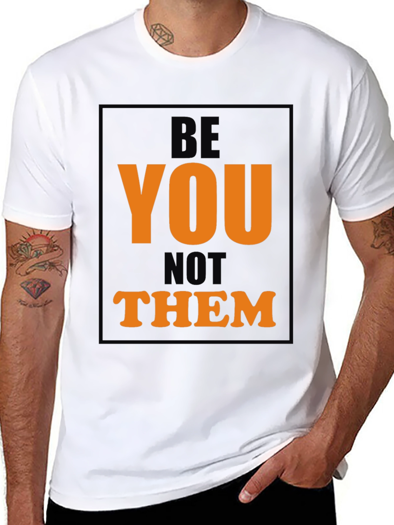 Be You T-Shirt - Stylish Black Graphic Tee