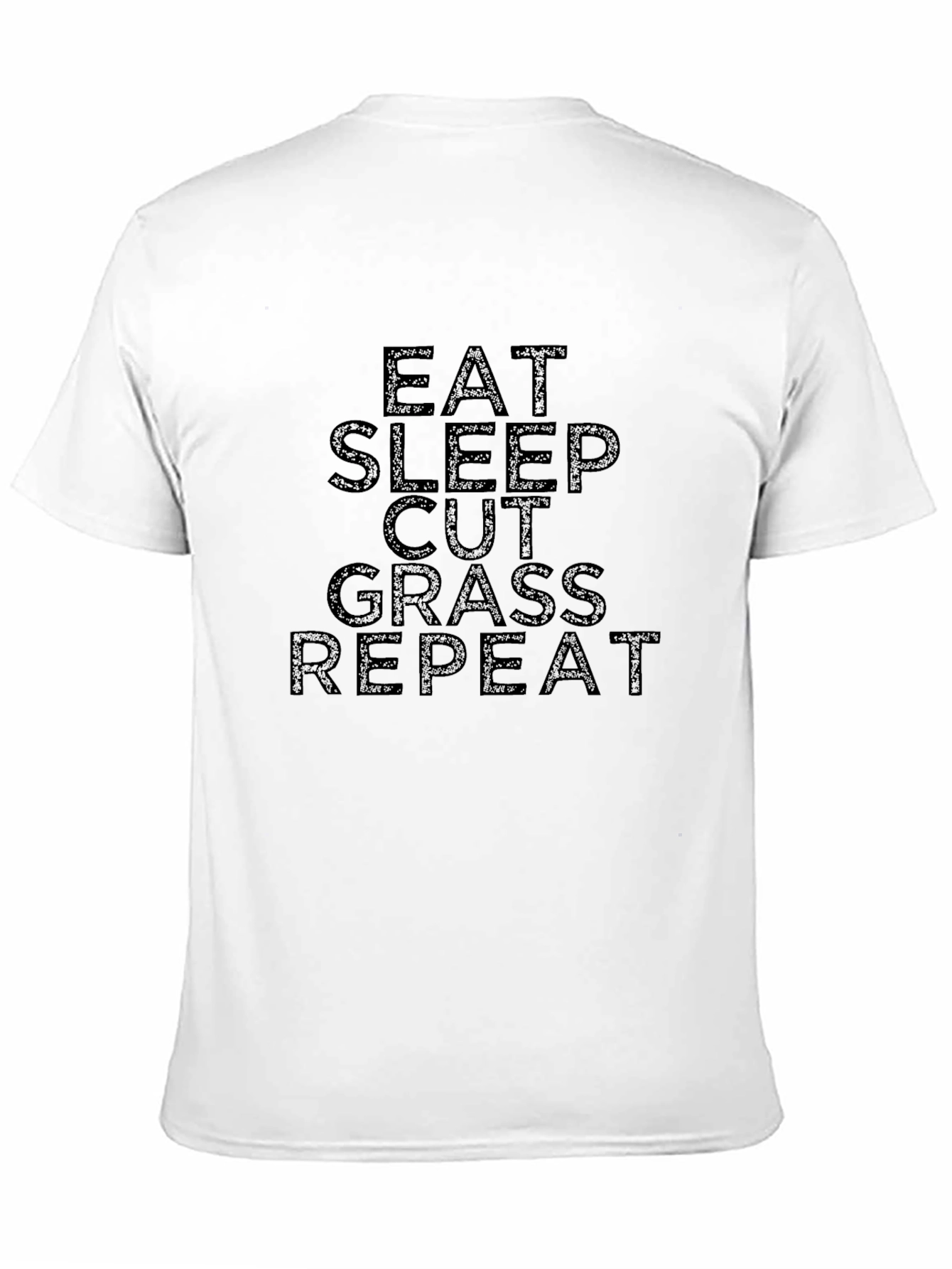 Eat Sleep Cut Grass Repeat Black T-Shirt
