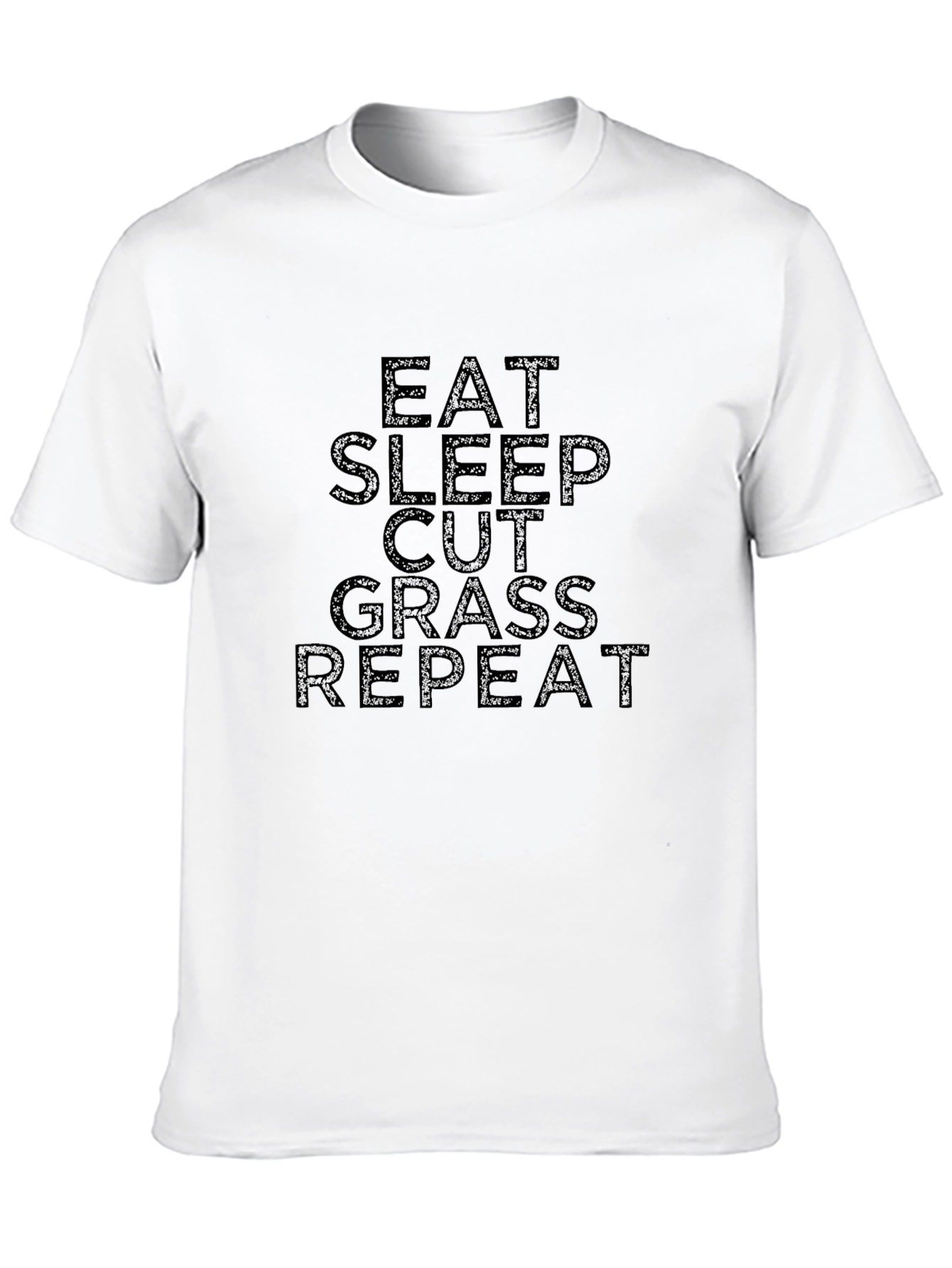 Eat Sleep Cut Grass Repeat Black T-Shirt