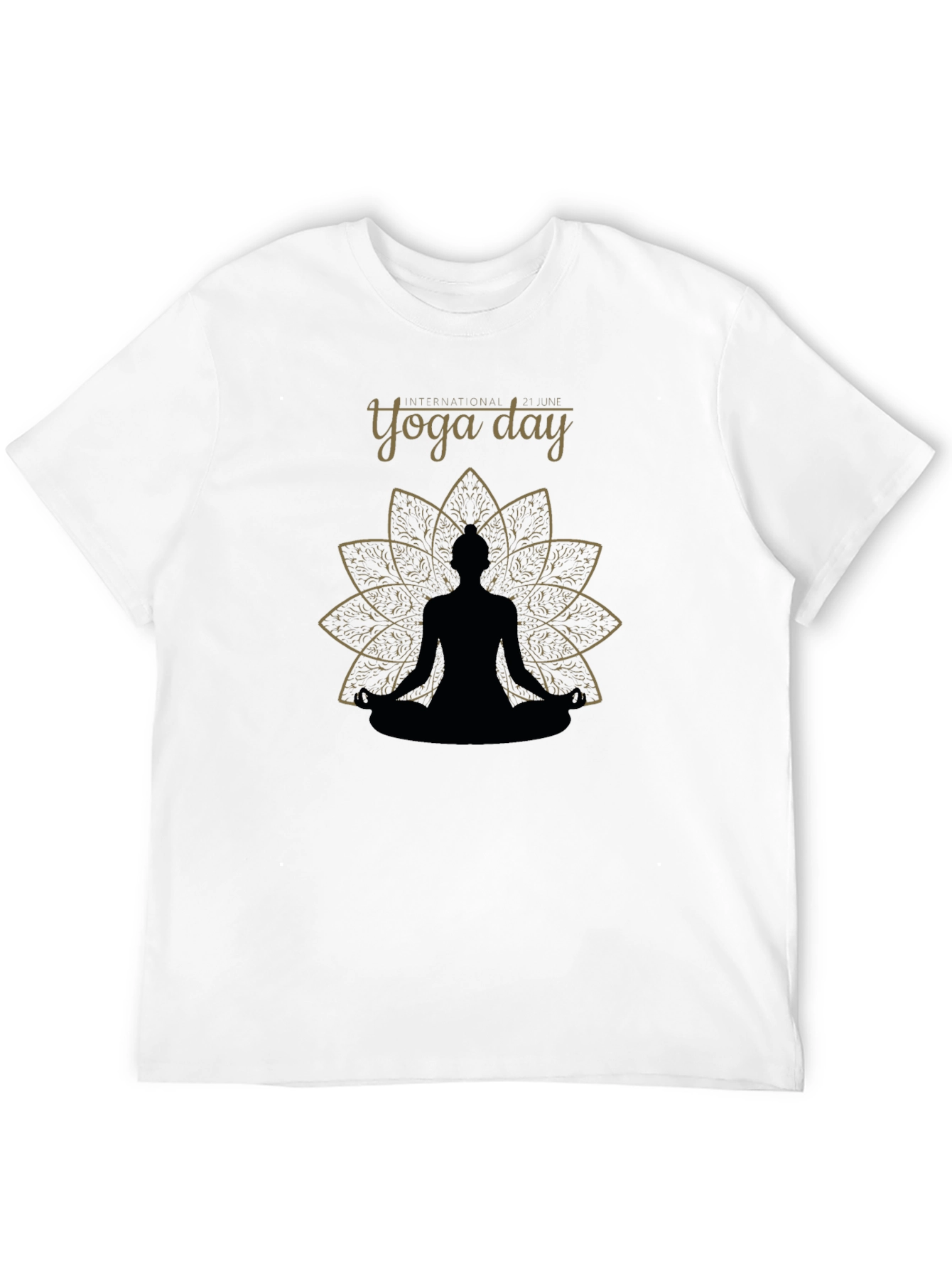 International Yoga Day Black T-Shirt