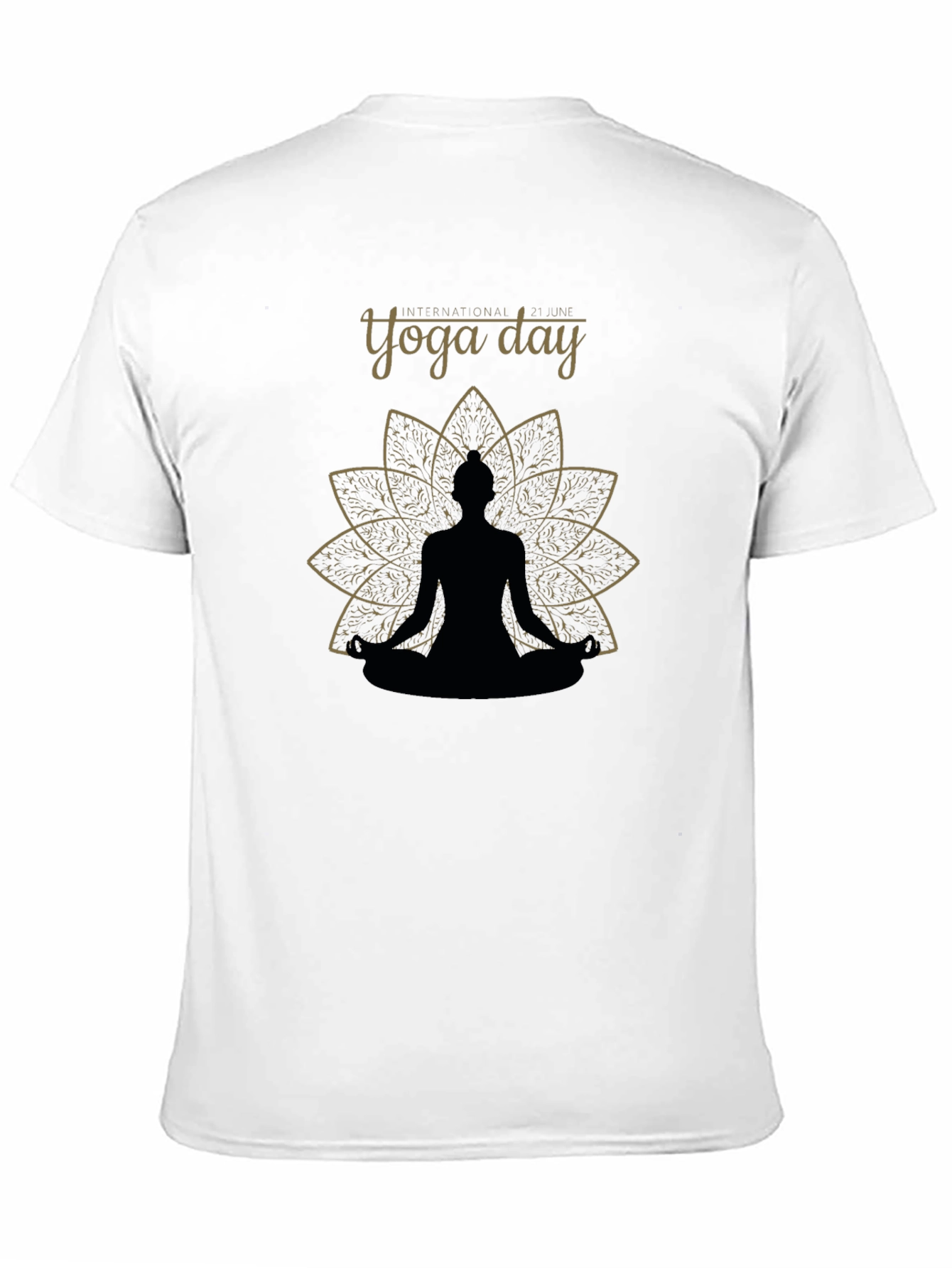 International Yoga Day Black T-Shirt