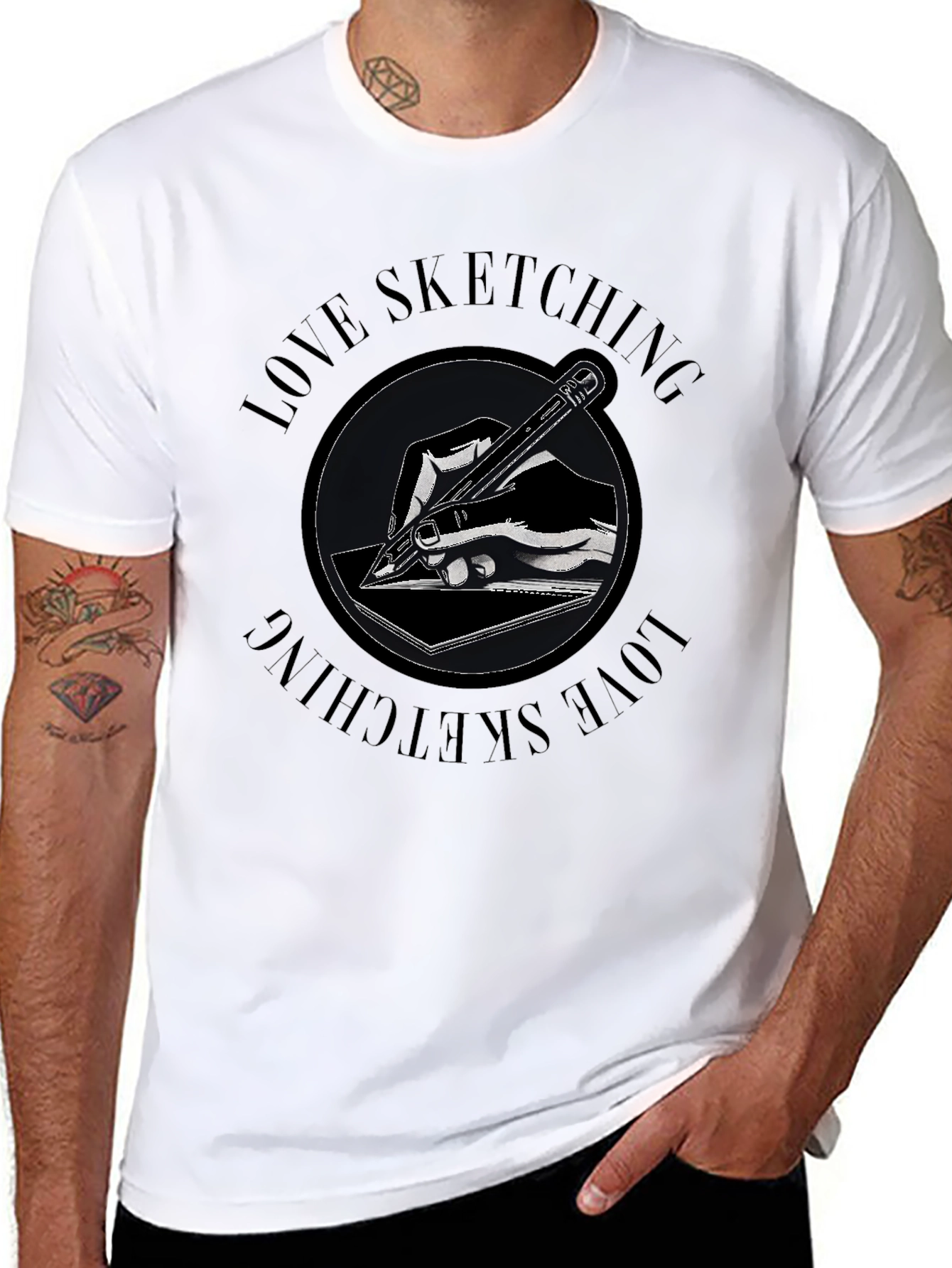 Love Sketching Graphic Tee - Artistic Drawing Shirt