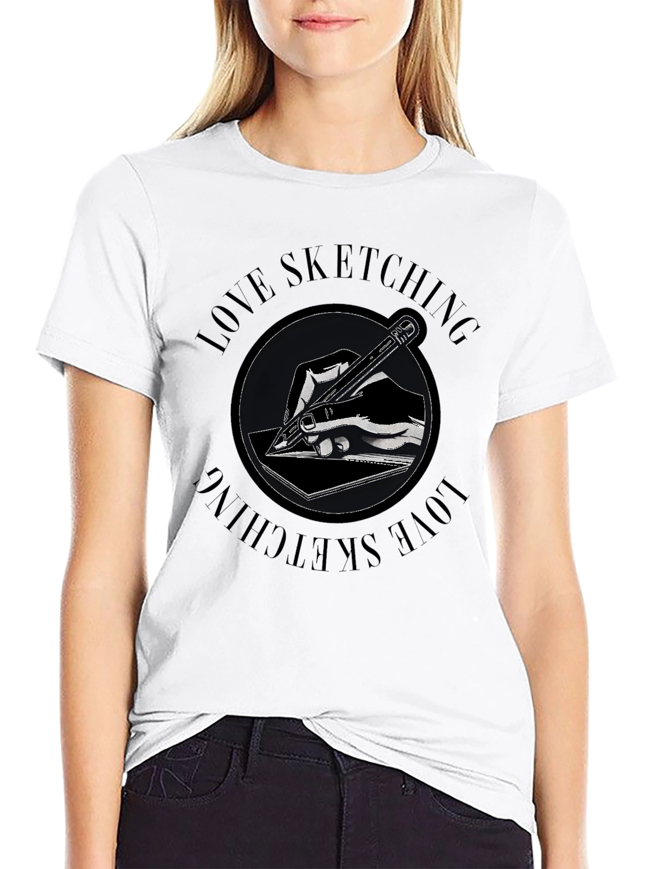 Love Sketching Graphic Tee - Artistic Drawing Shirt