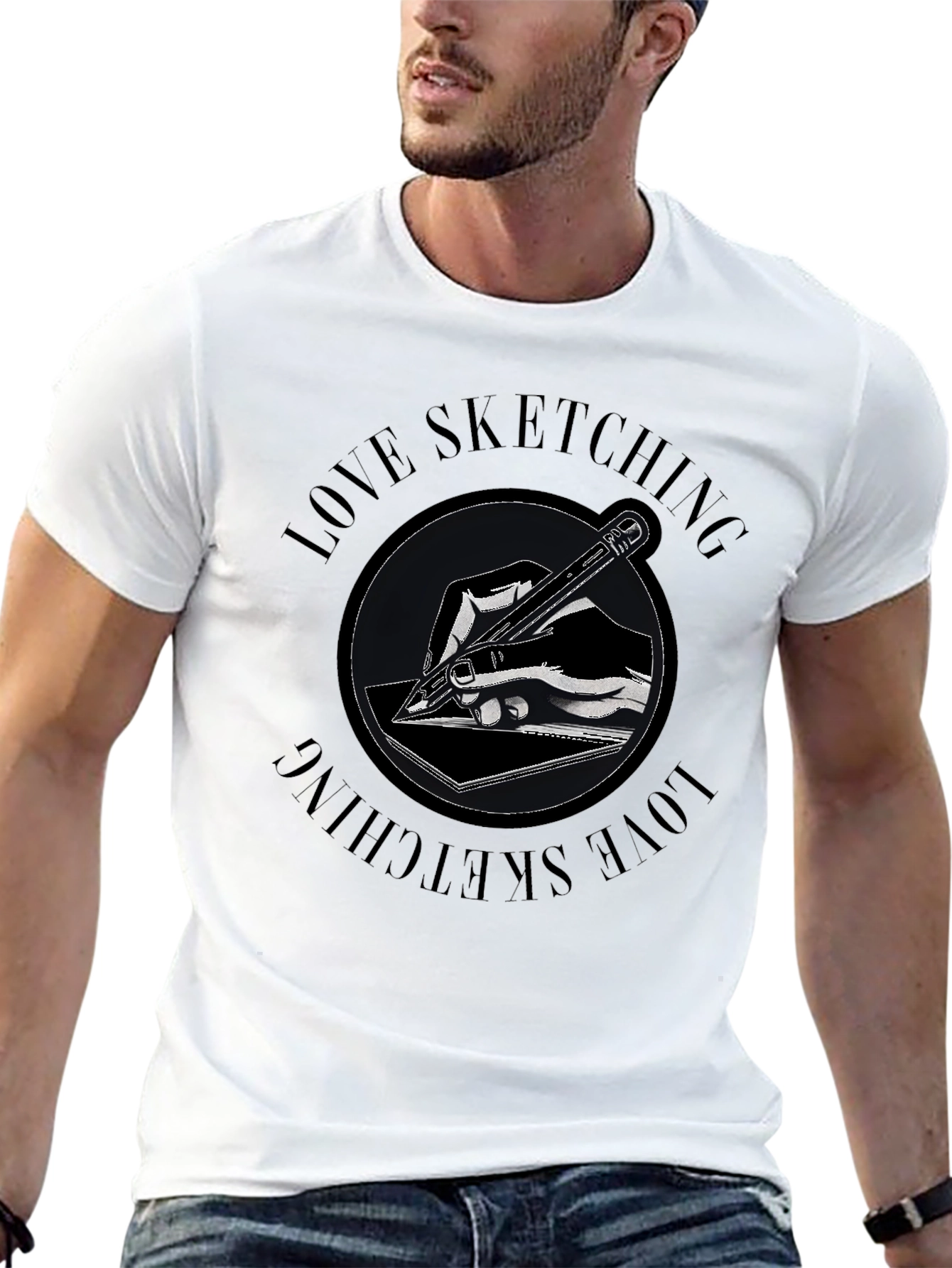 Love Sketching Graphic Tee - Artistic Drawing Shirt