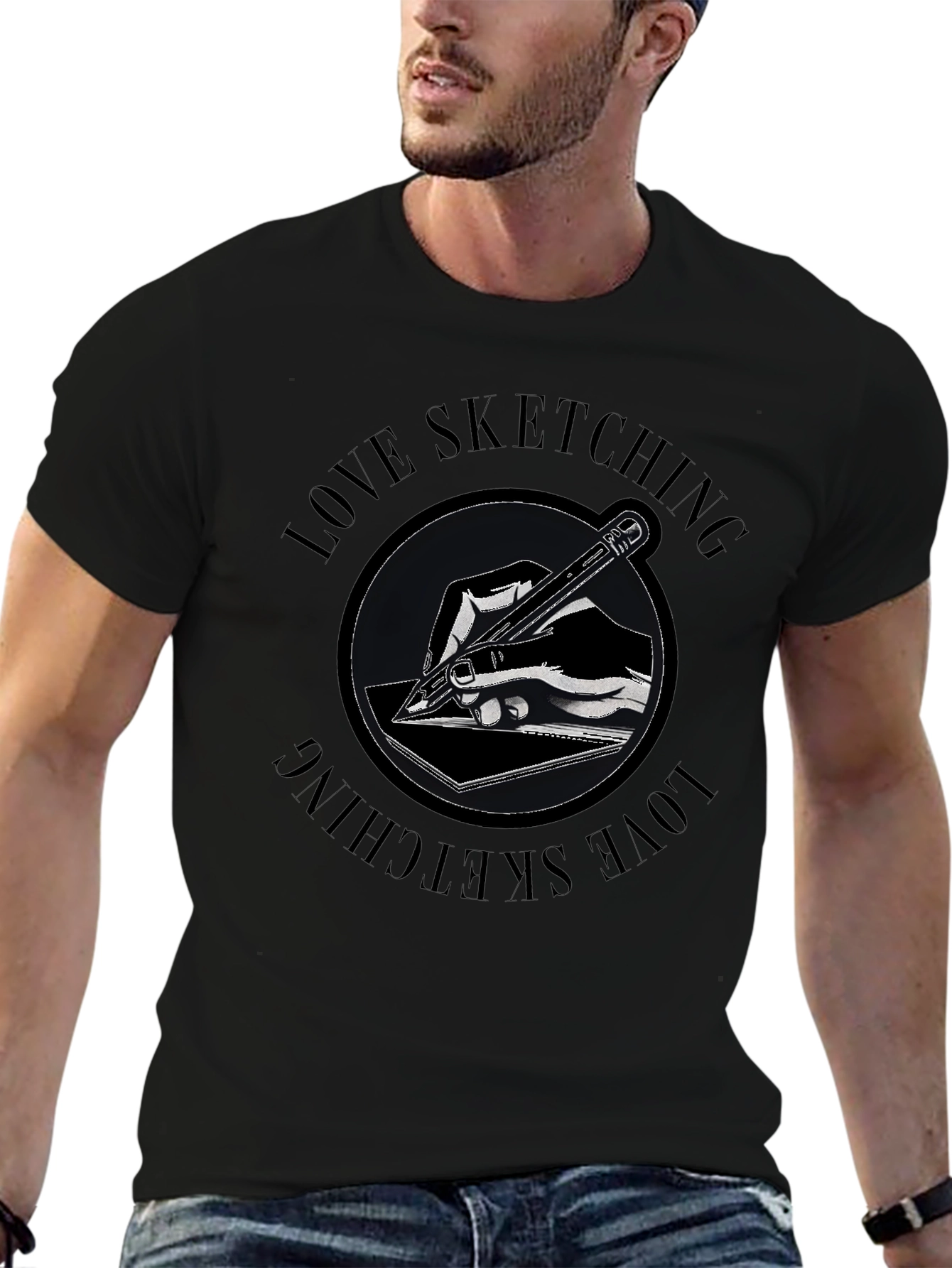 Love Sketching Graphic Tee - Artistic Drawing Shirt