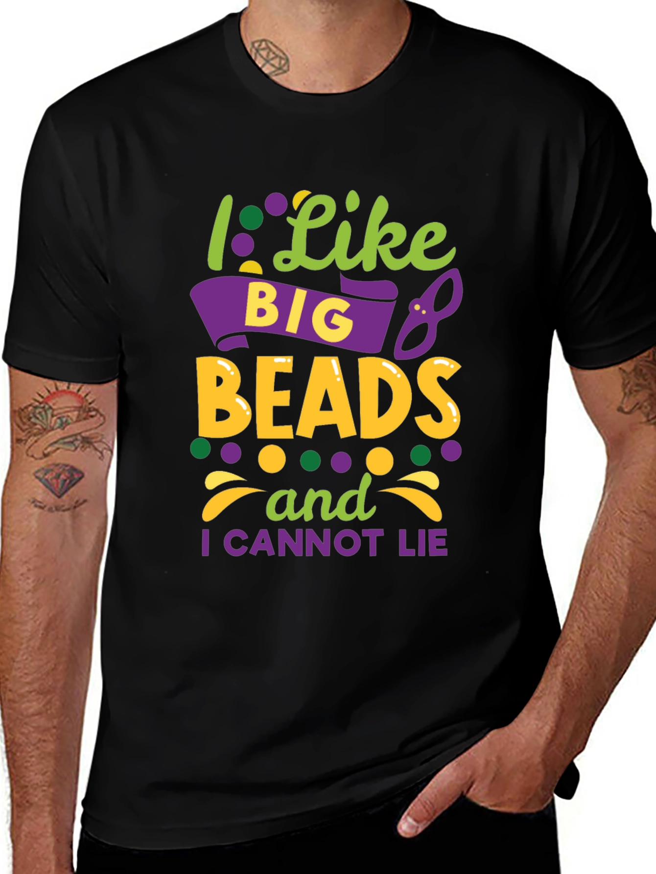 I Like Big Beads Mardi Gras T-Shirt