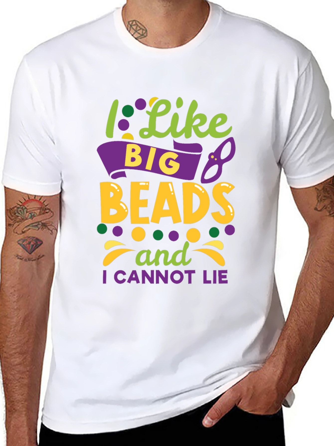 I Like Big Beads Mardi Gras T-Shirt
