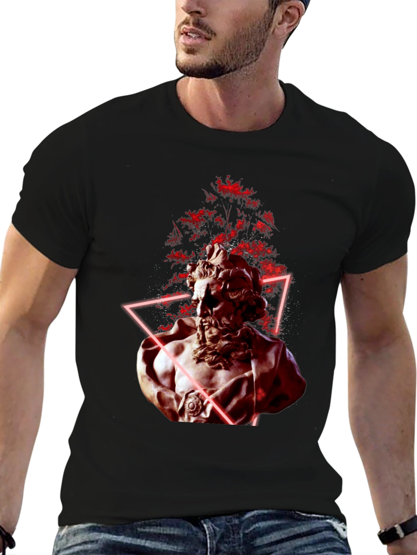 Statue Graphic Tee - Mens Black T-Shirt