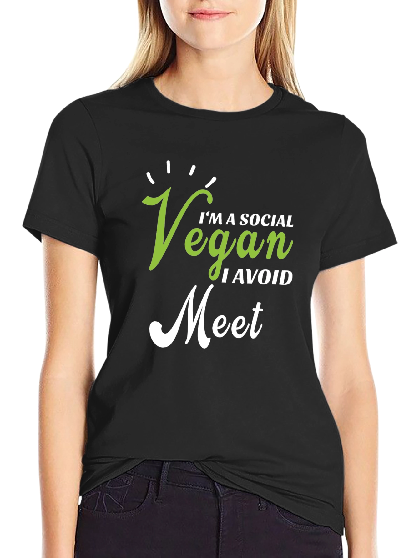 Vegan Social T-Shirt - Avoid Meat