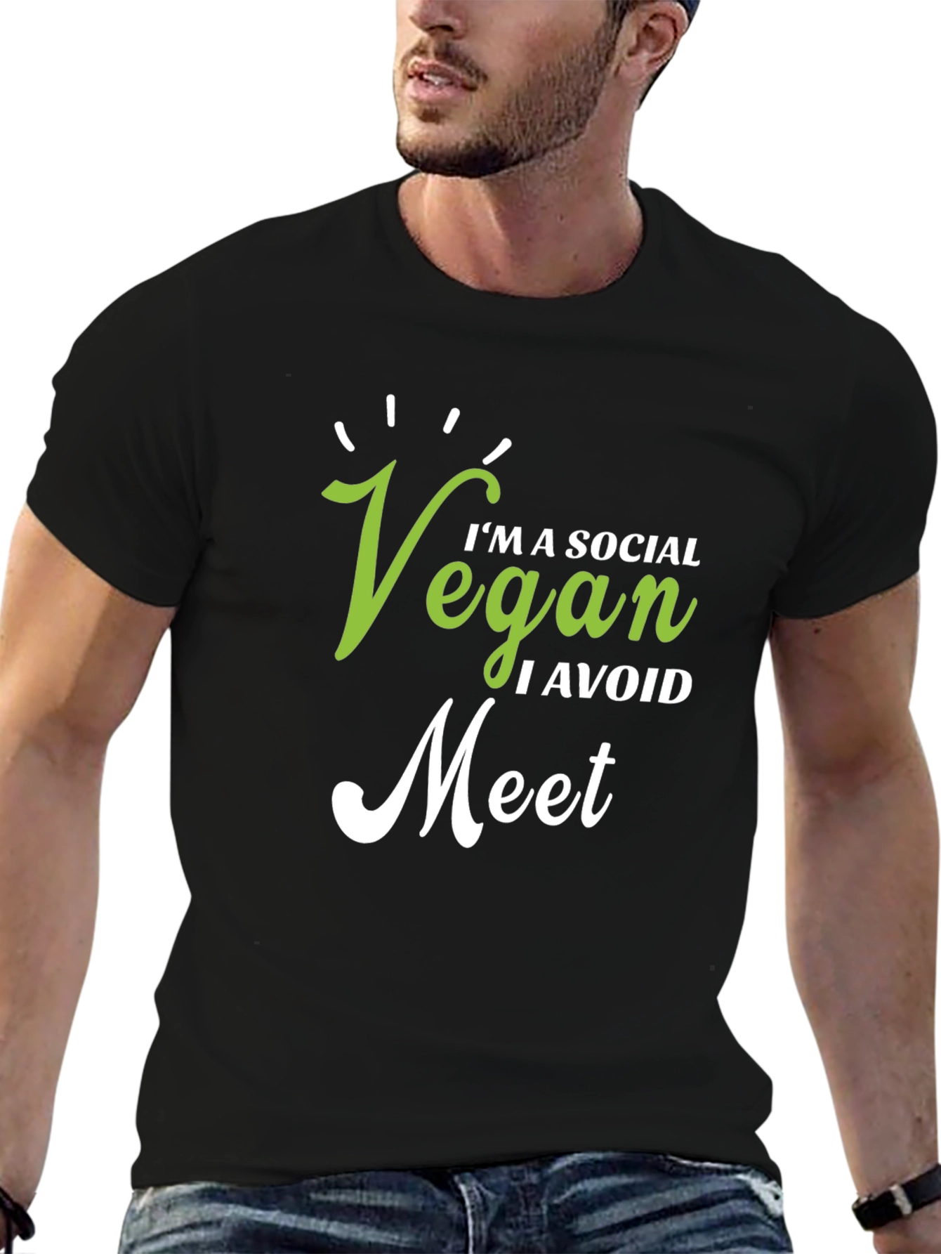 Vegan Social T-Shirt - Avoid Meat