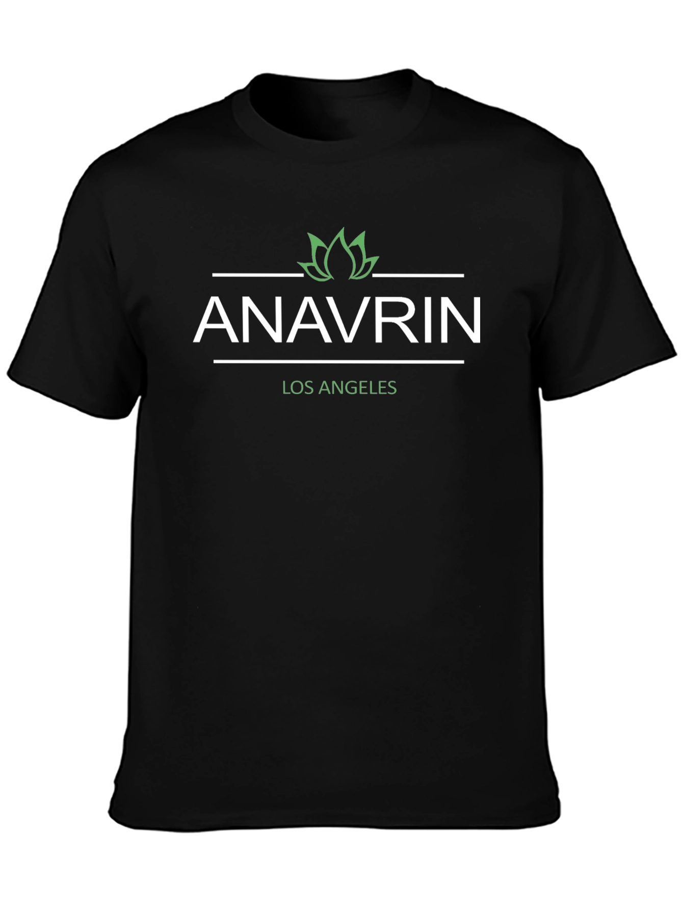 Anavrin Los Angeles Black Graphic Tee