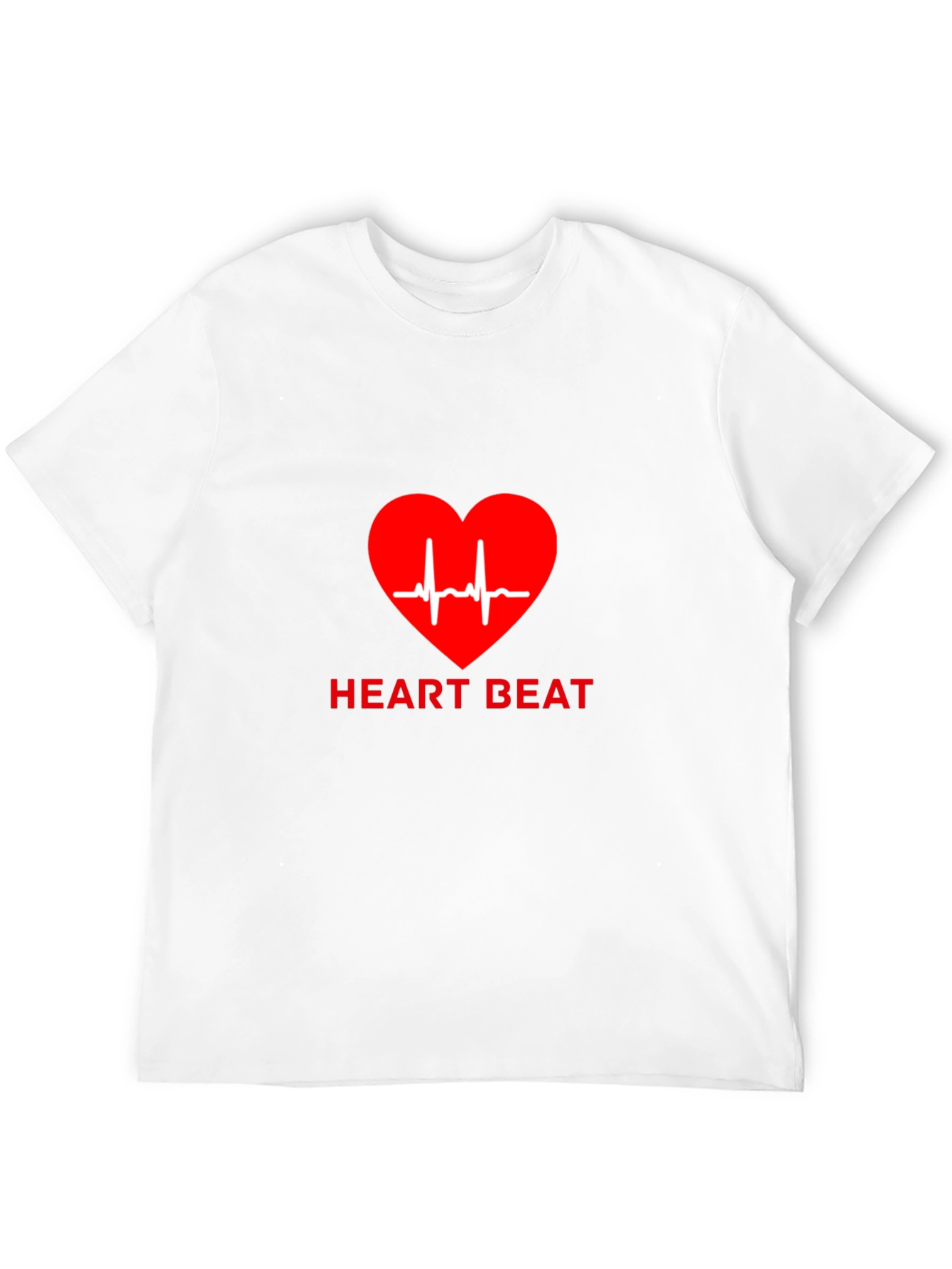 Heartbeat Graphic Tee - Black Casual T-Shirt
