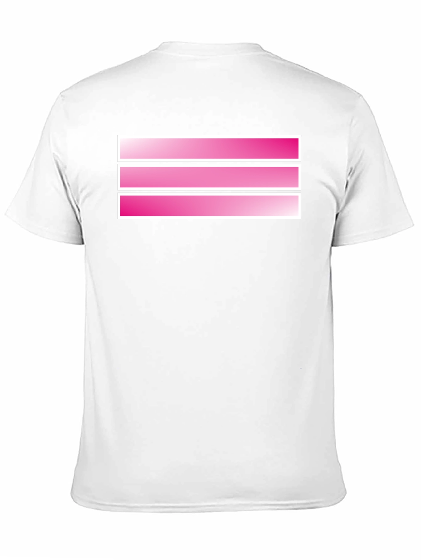 Striped Pink Graphic Tee - Mens Black T-Shirt