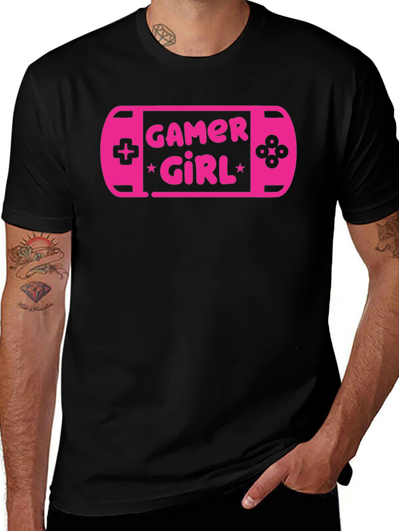 Gamer Girl Tee - Pink Console Graphic T-Shirt