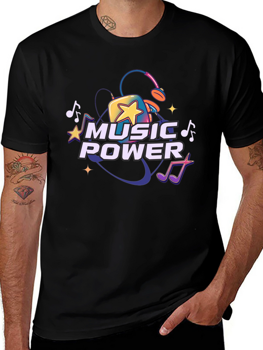 Music Power Graphic Tee - Black