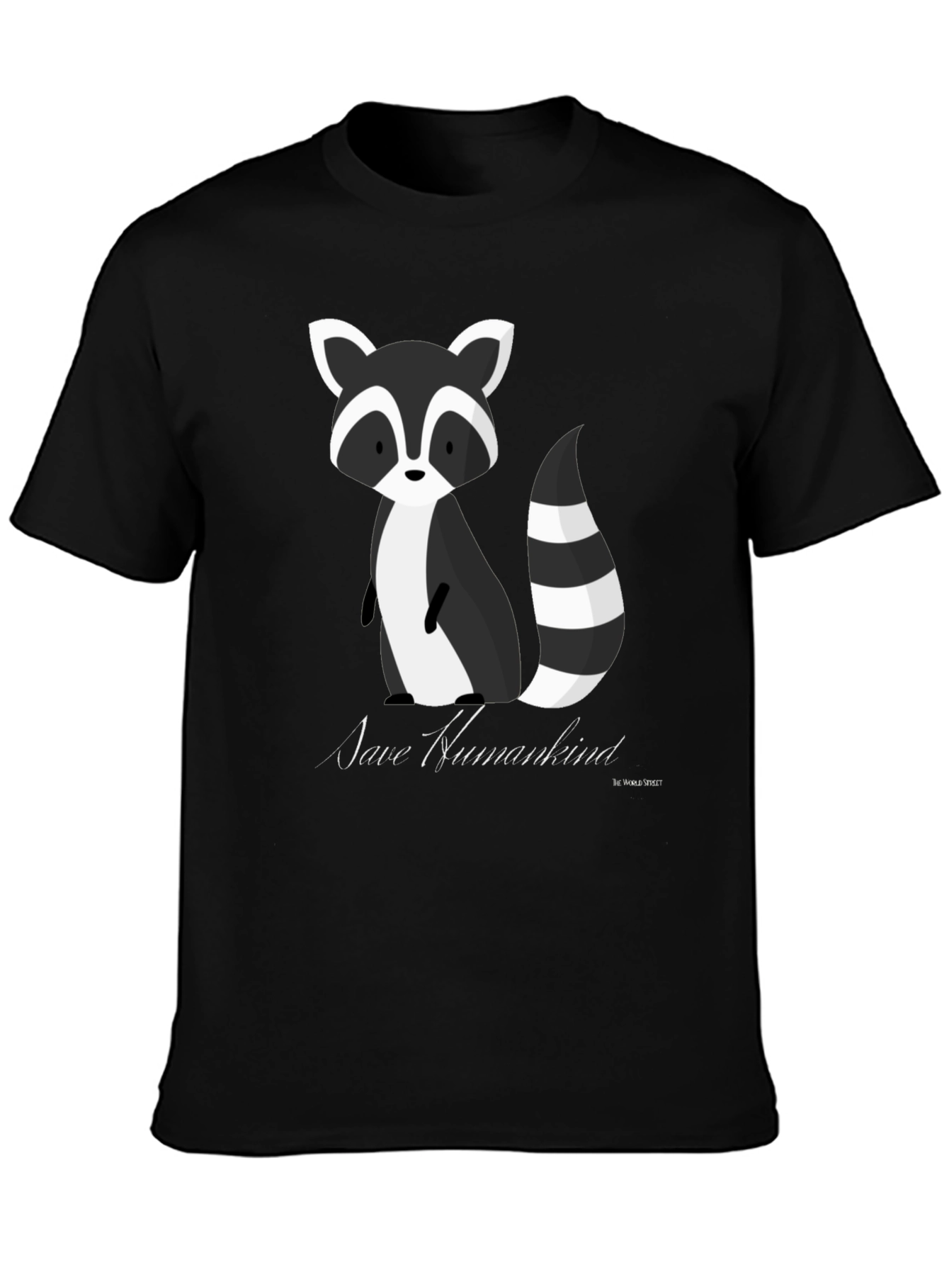 Save Humankind Raccoon Graphic Tee - Black