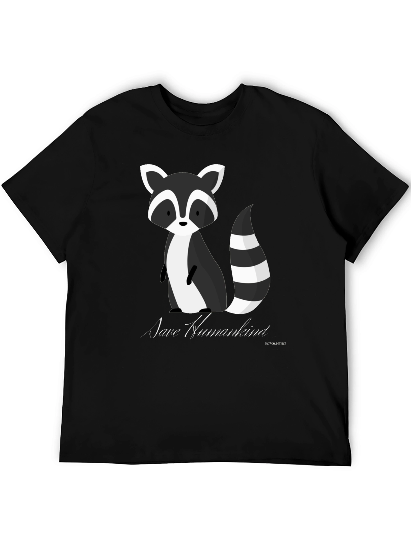 Save Humankind Raccoon Graphic Tee - Black