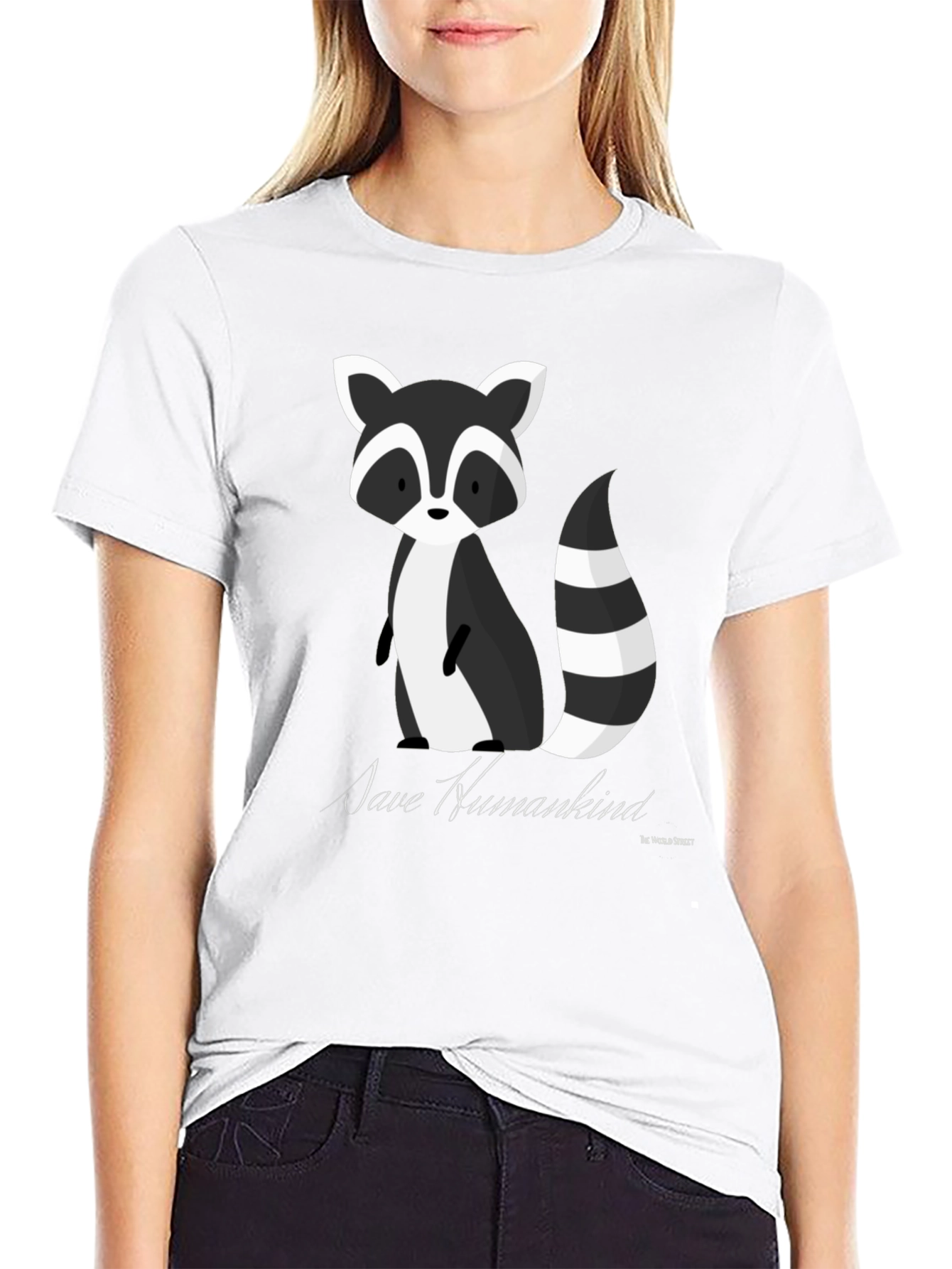 Save Humankind Raccoon Graphic Tee - Black