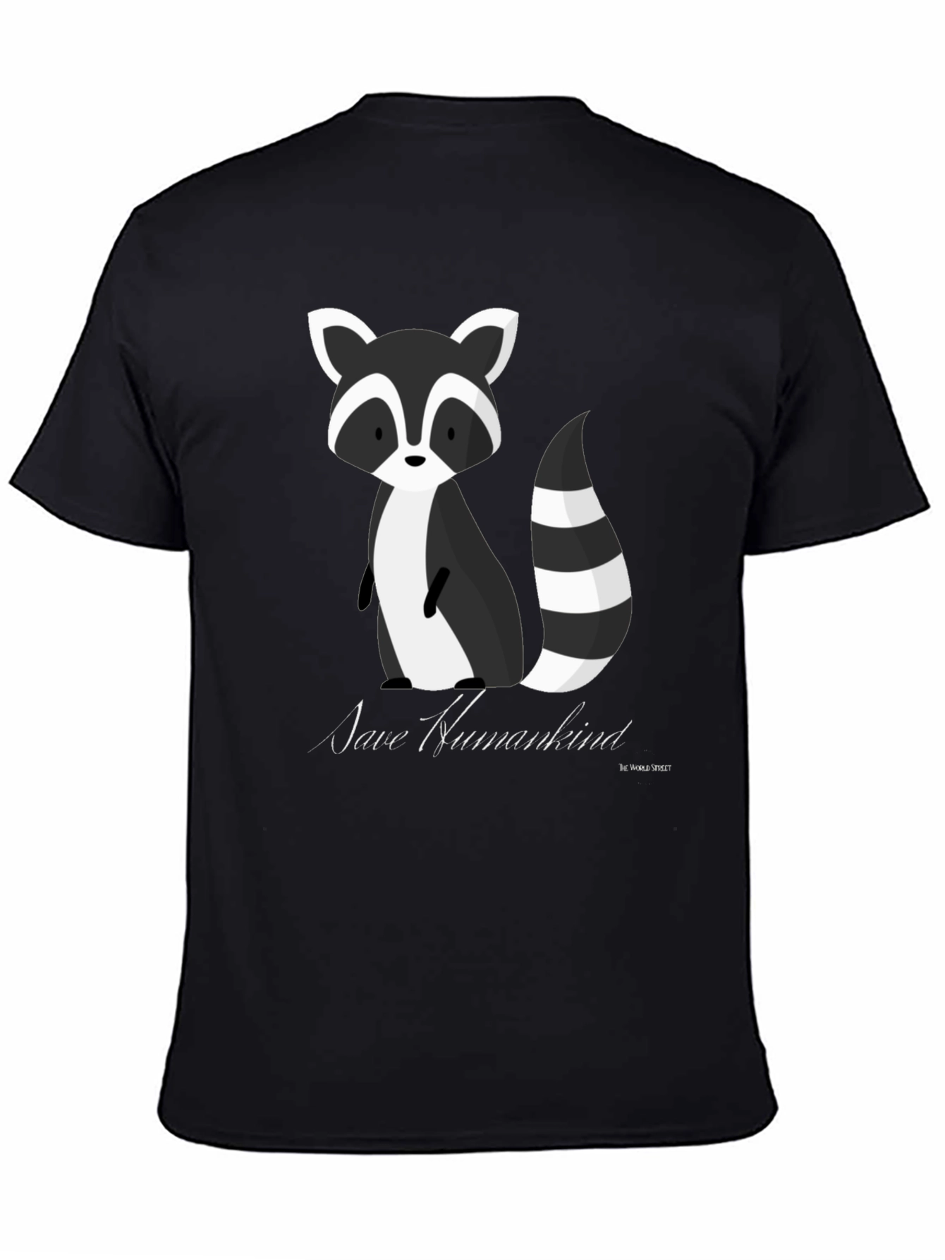 Save Humankind Raccoon Graphic Tee - Black