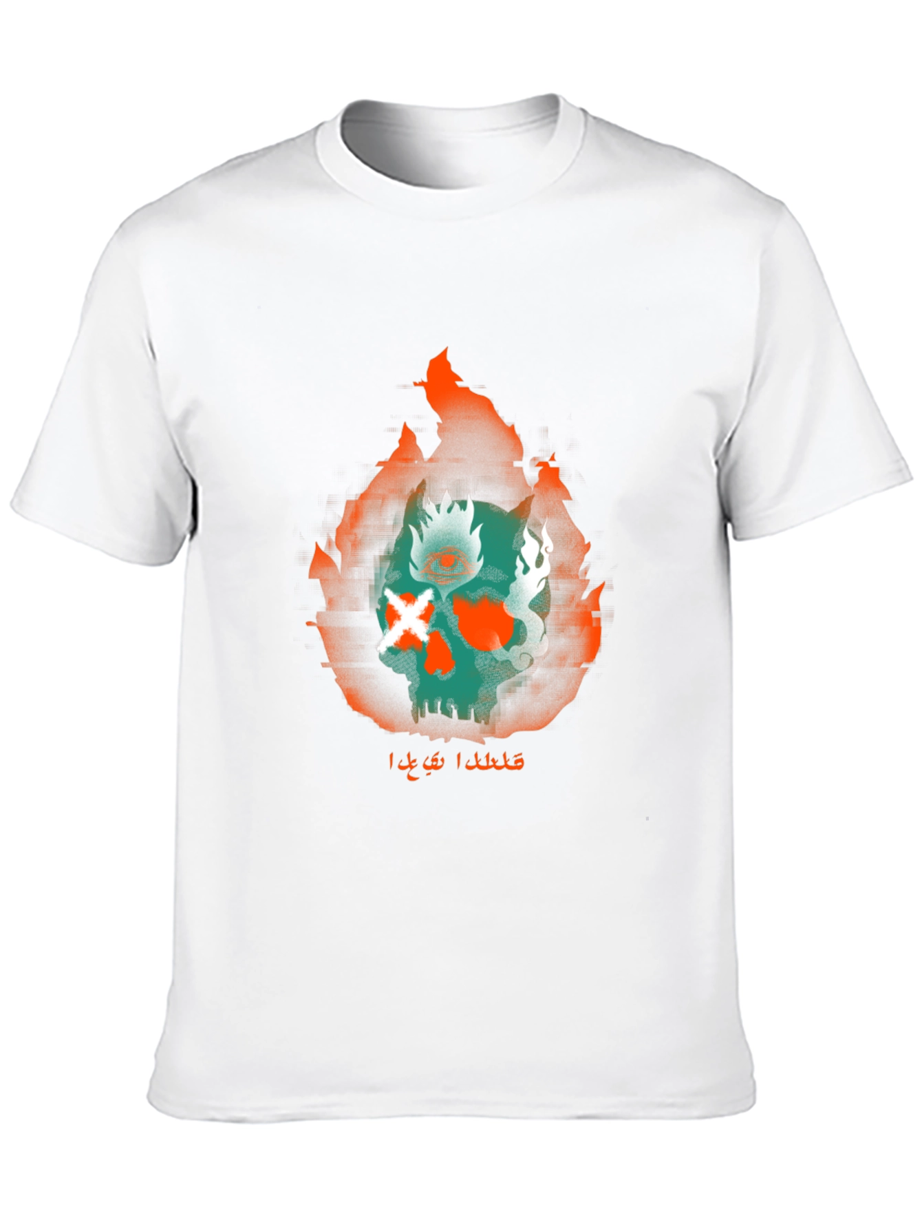 Fiery Skull Graphic Tee - Urban Style Black T-Shirt