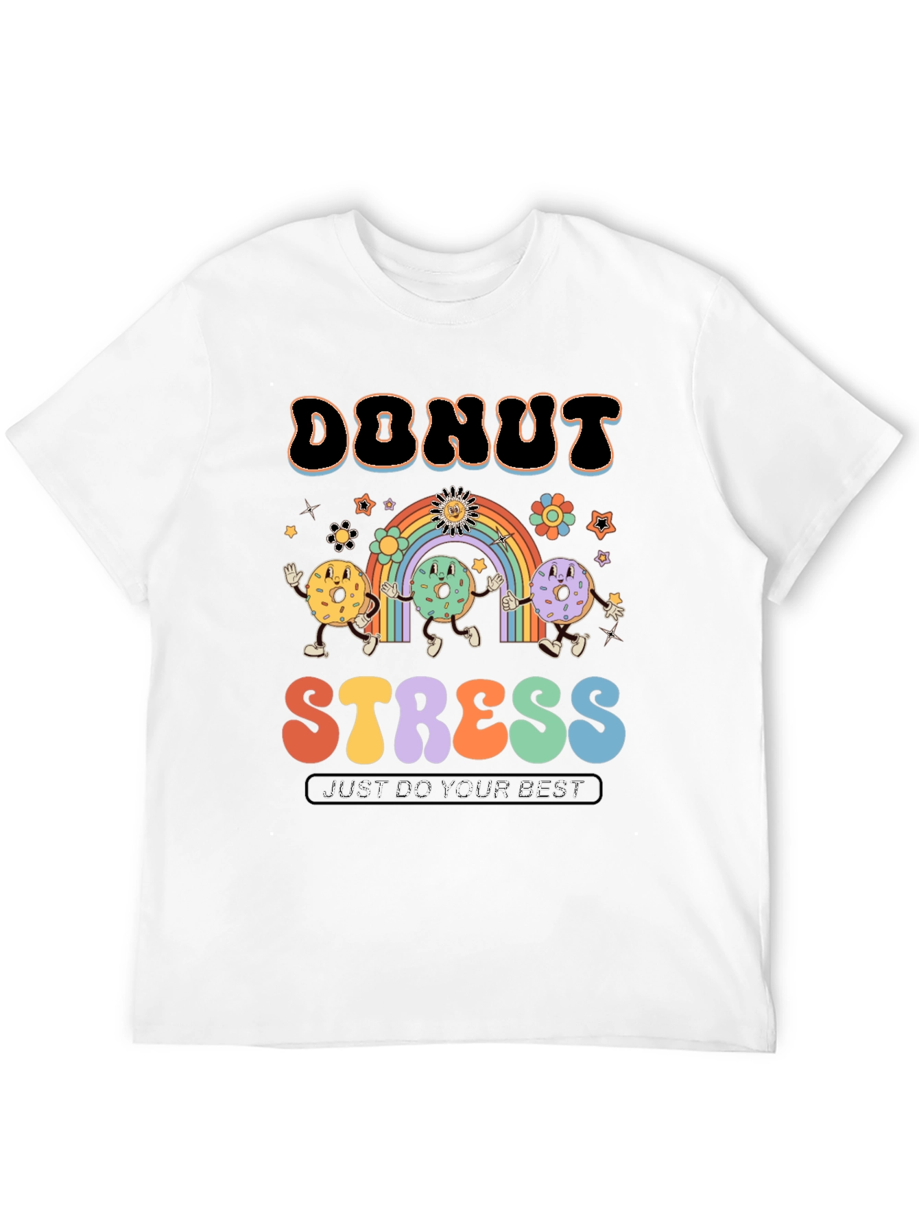 Donut Stress T-Shirt - Retro Graphic Tee