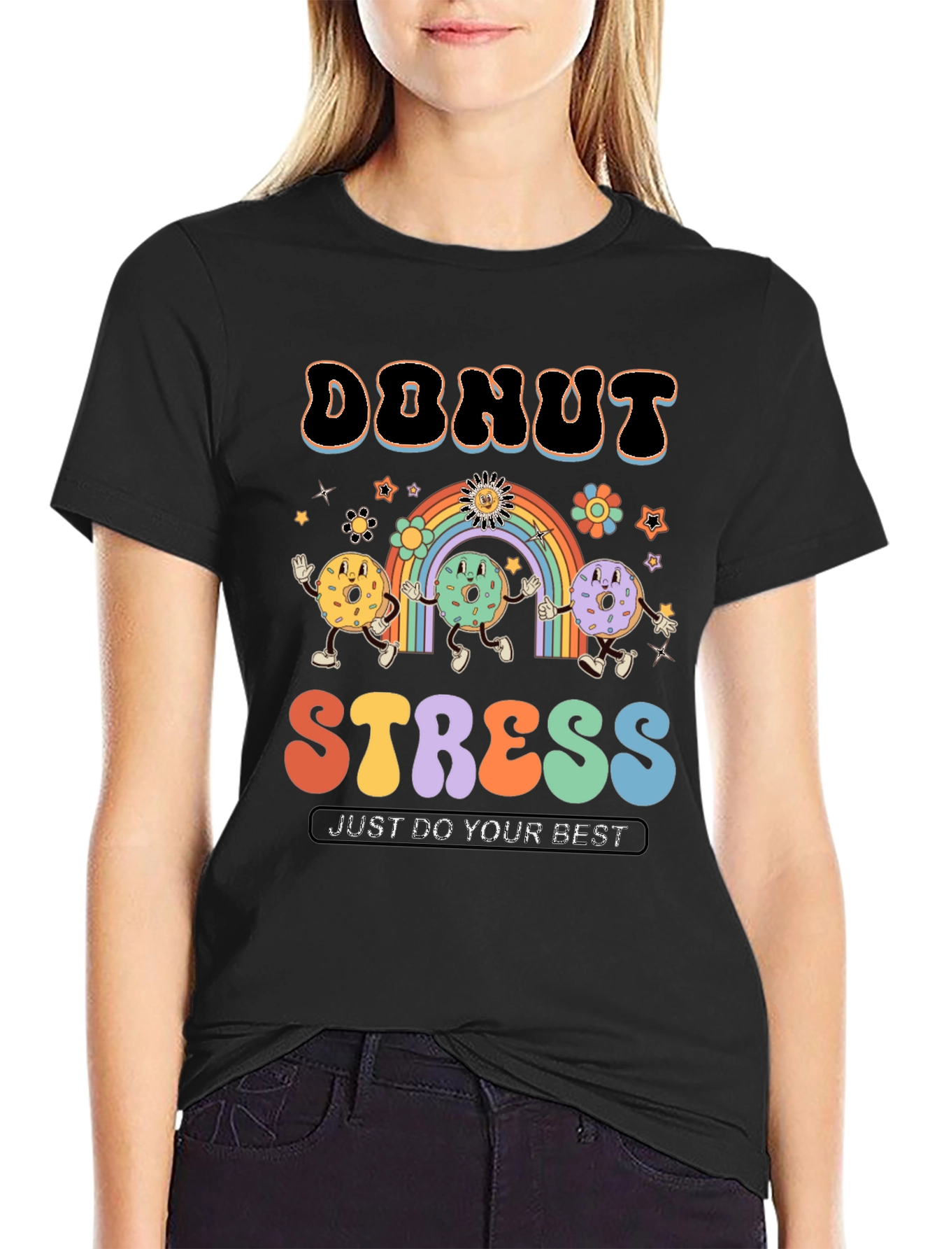 Donut Stress T-Shirt - Retro Graphic Tee