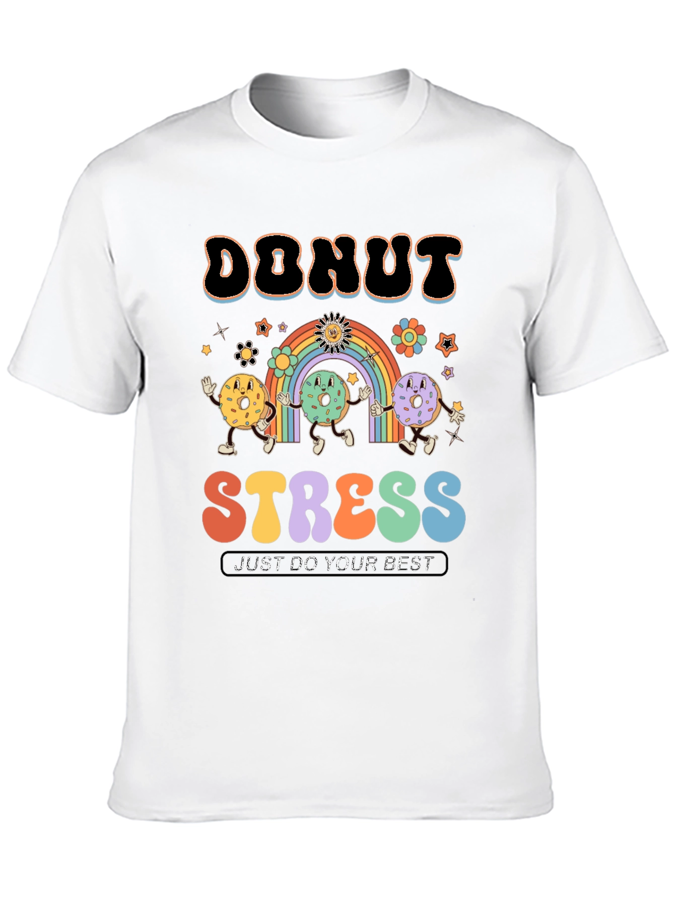 Donut Stress T-Shirt - Retro Graphic Tee