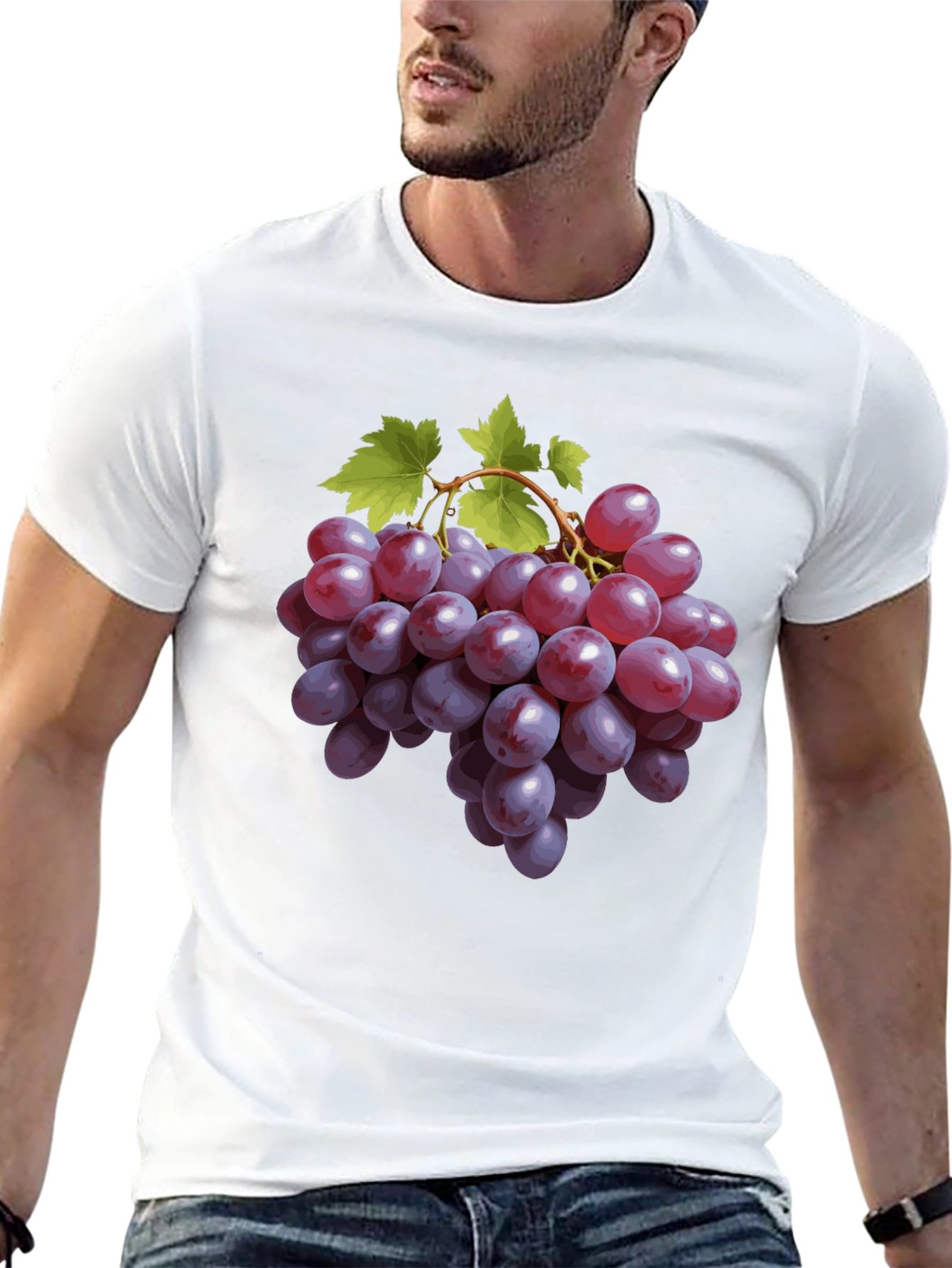Grape Design Black T-Shirt