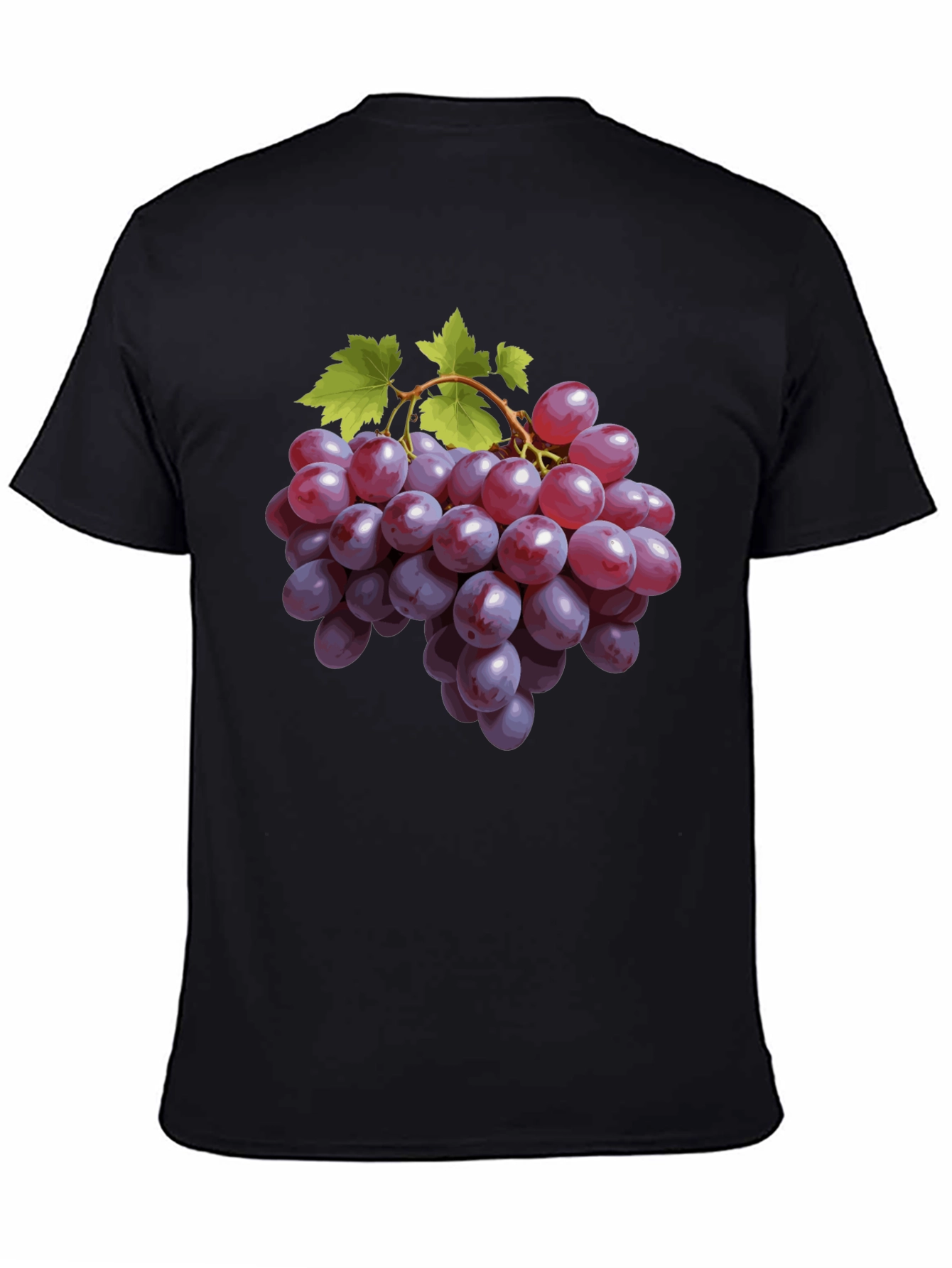 Grape Design Black T-Shirt