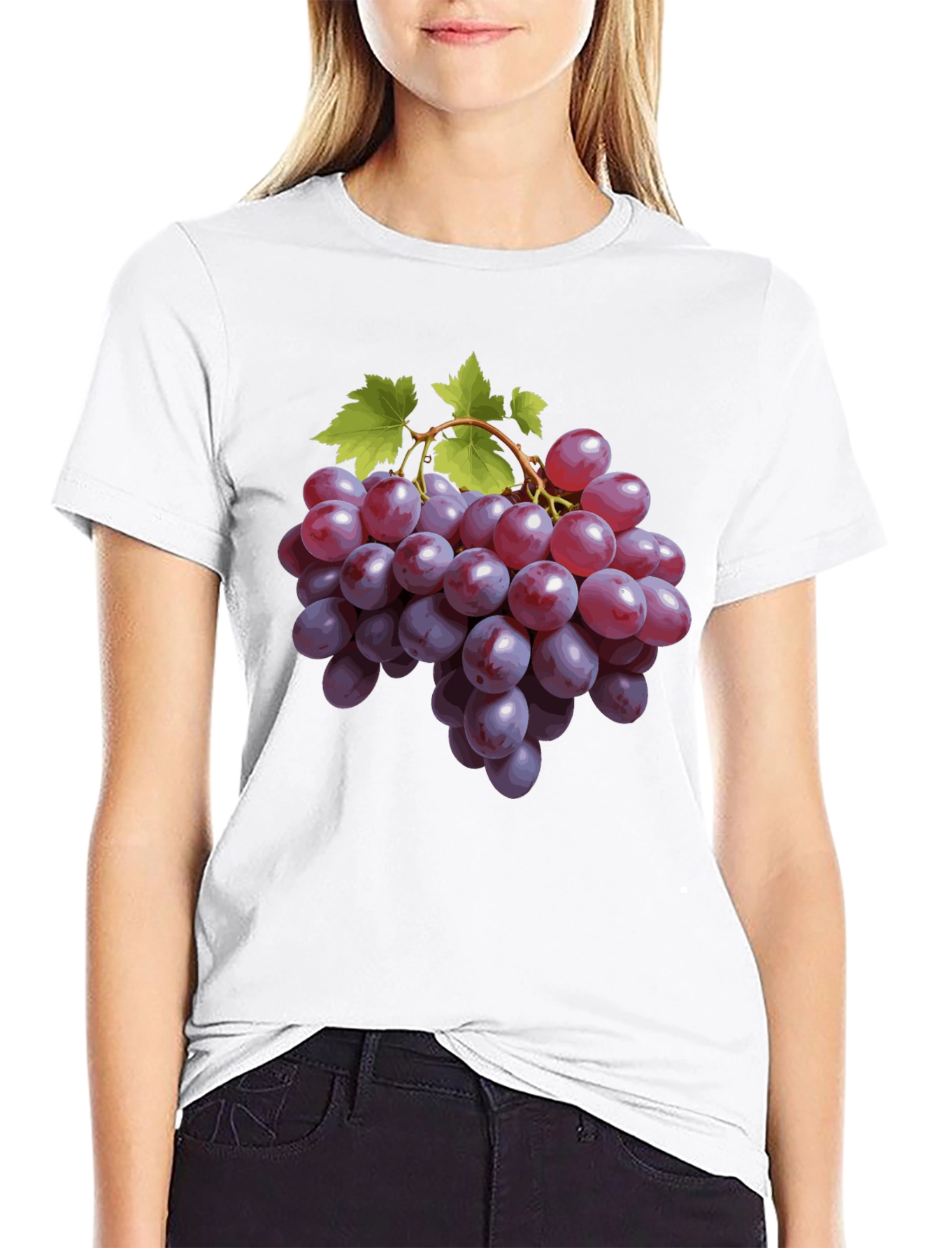 Grape Design Black T-Shirt