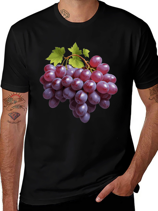 Grape Design Black T-Shirt